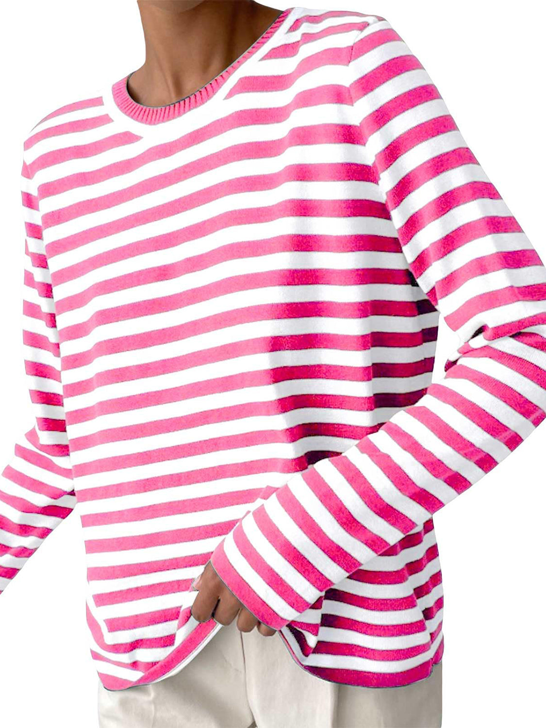 Striped Crew Neck Sweater