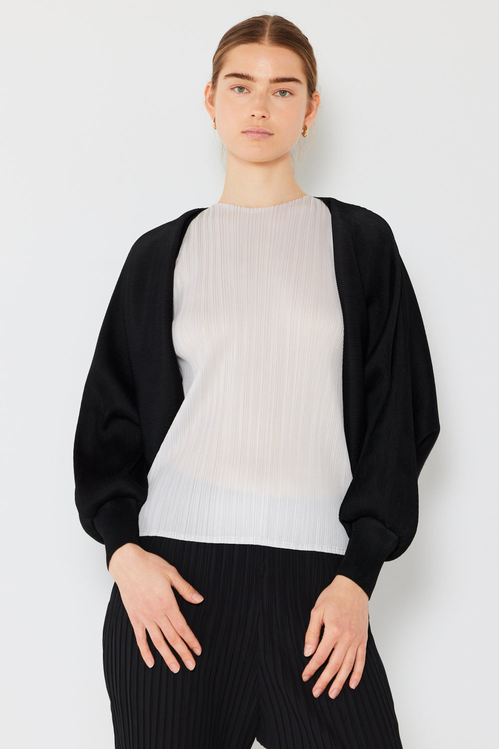 Sleek Ribbed Bolero Cardigan