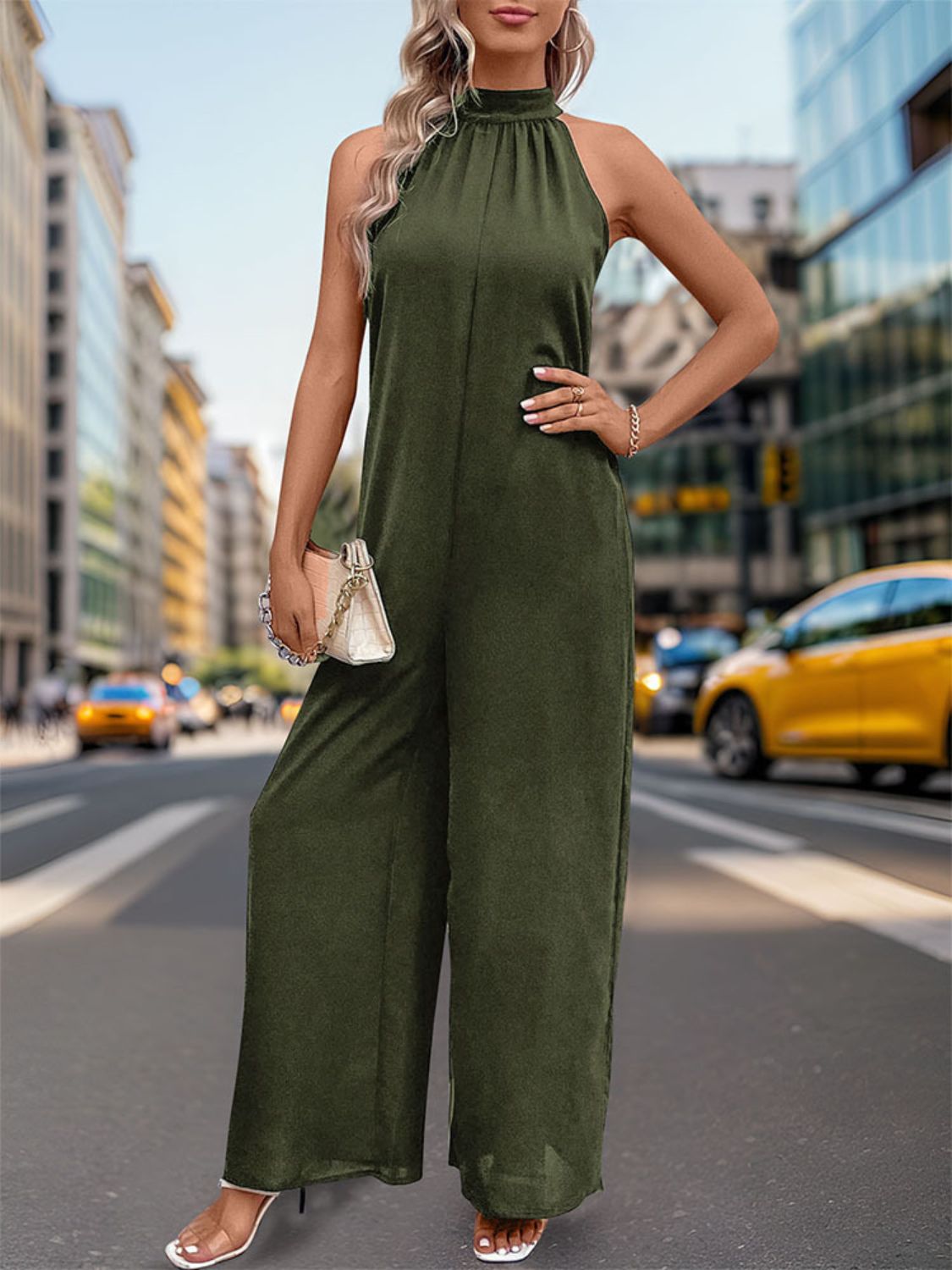 Goddess Wide Leg Jumpsuit