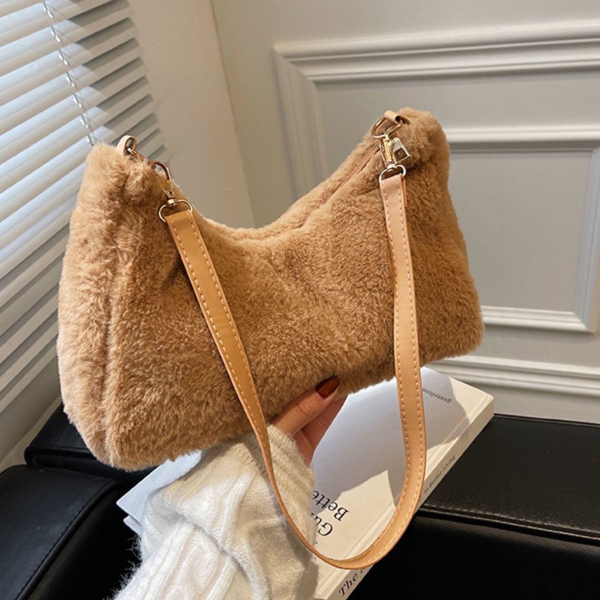 Faux Fur Shoulder Bag