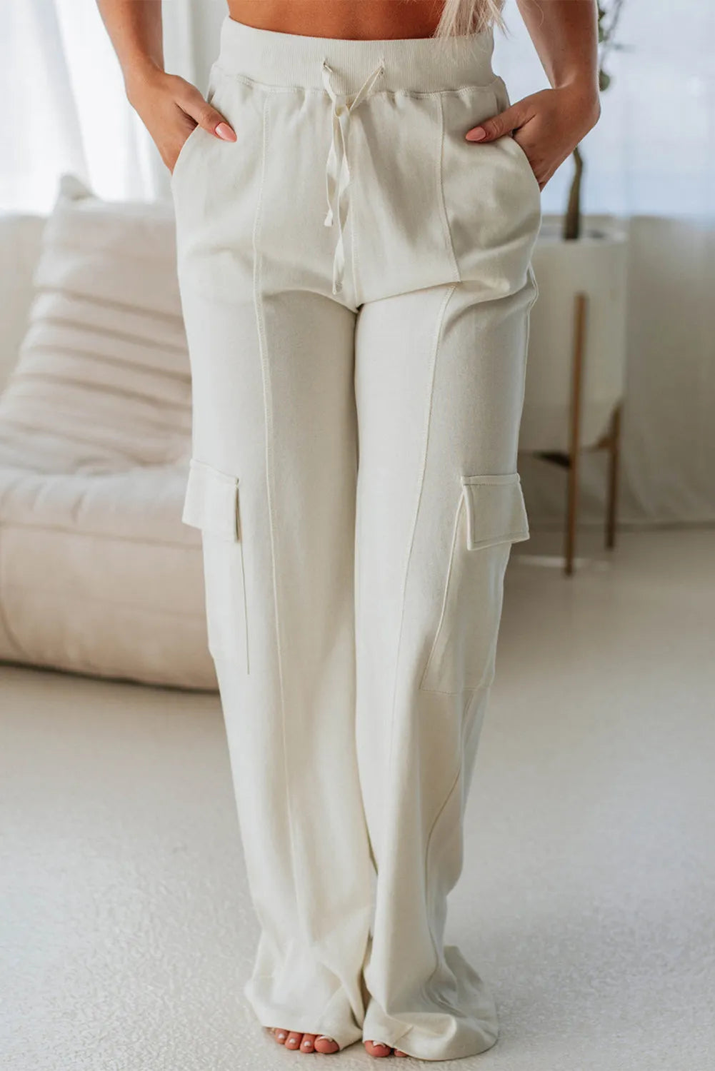 Cloud Drawstring High-Waist Pant