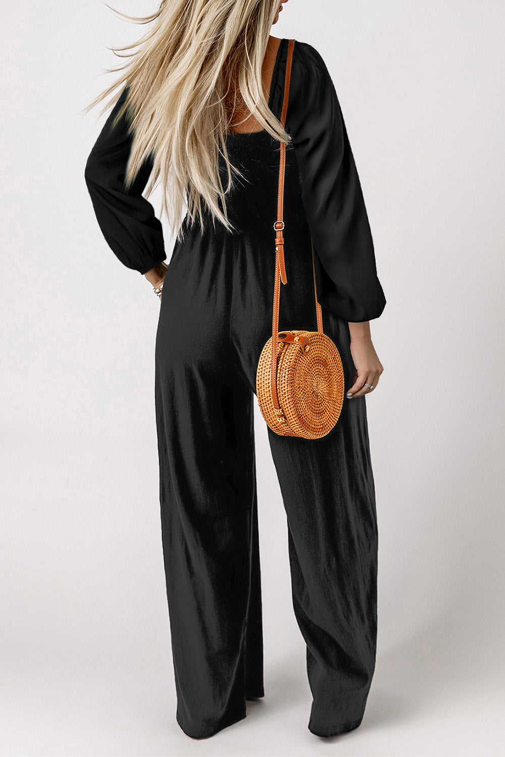 Unwind Square Neck Raglan Sleeve Jumpsuit