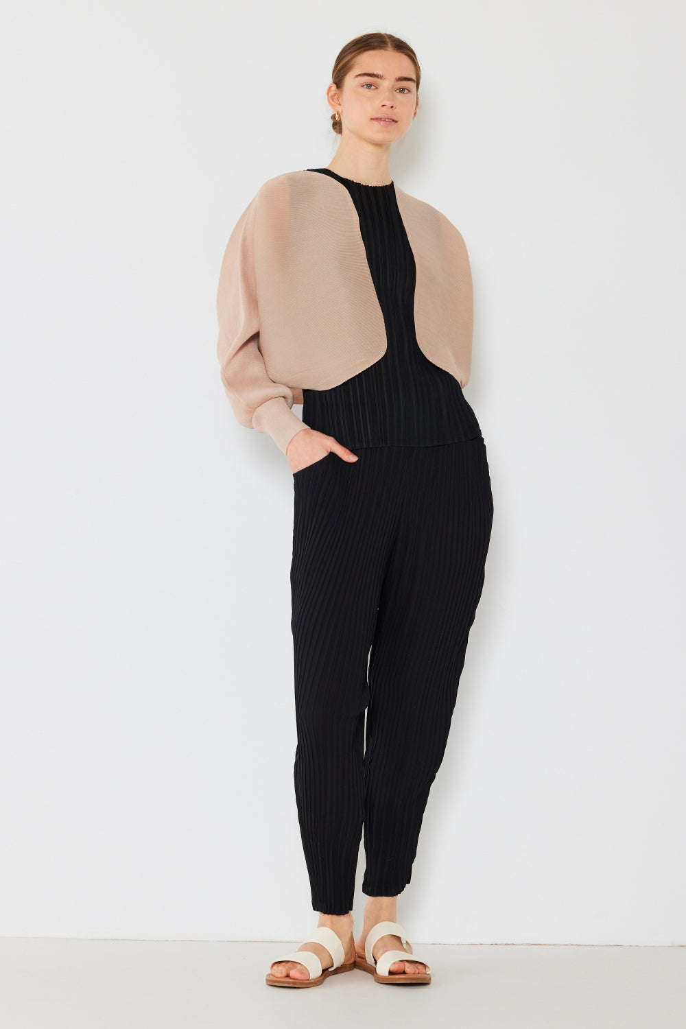 Sleek Ribbed Bolero Cardigan