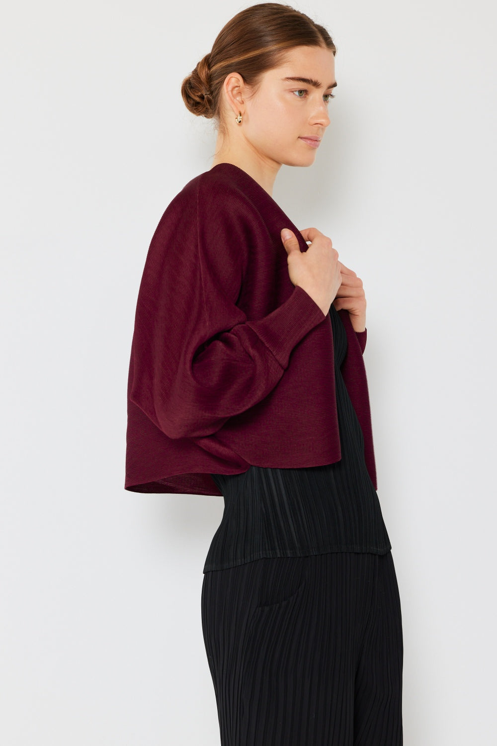 Sleek Ribbed Bolero Cardigan