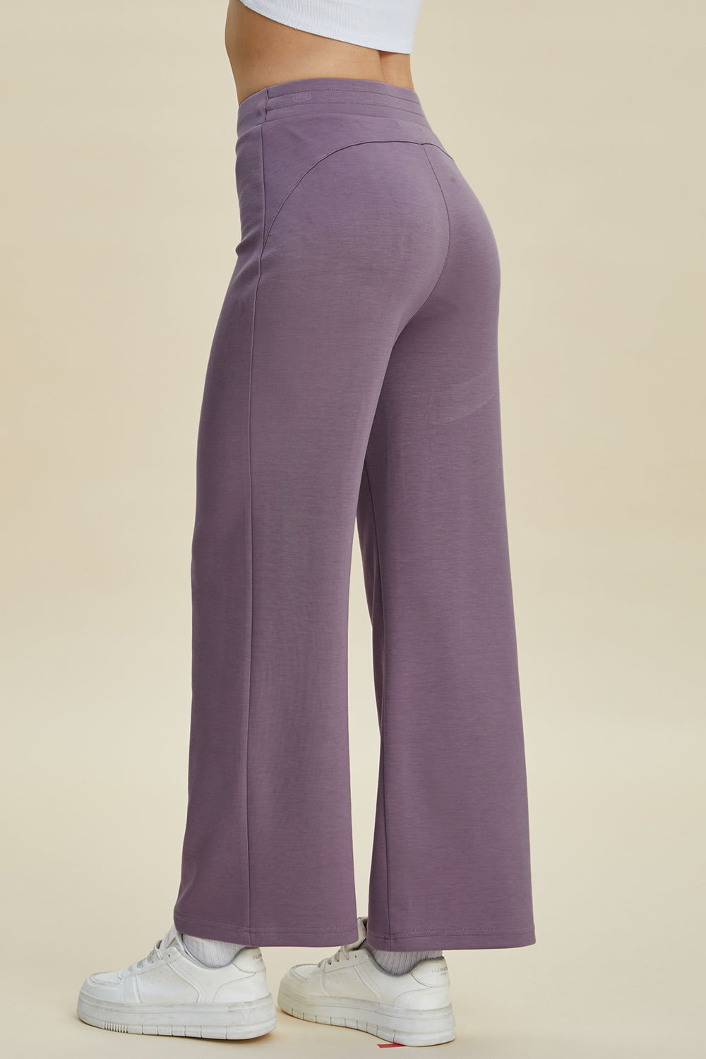 Plain Air Scuba High-Waist Wide Leg Sweatpant