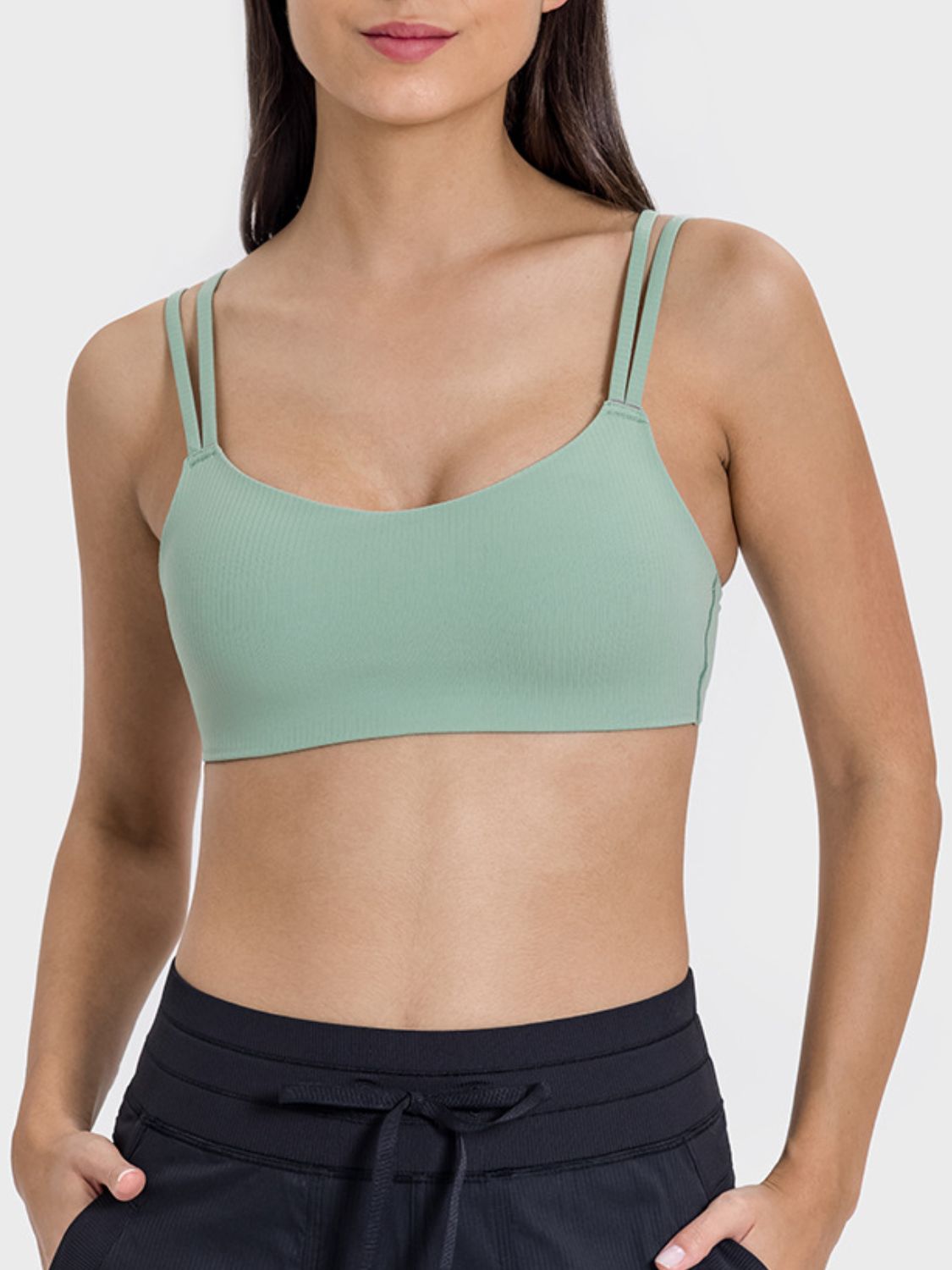 Delight Scoop Neck Double Strap Sports Bra