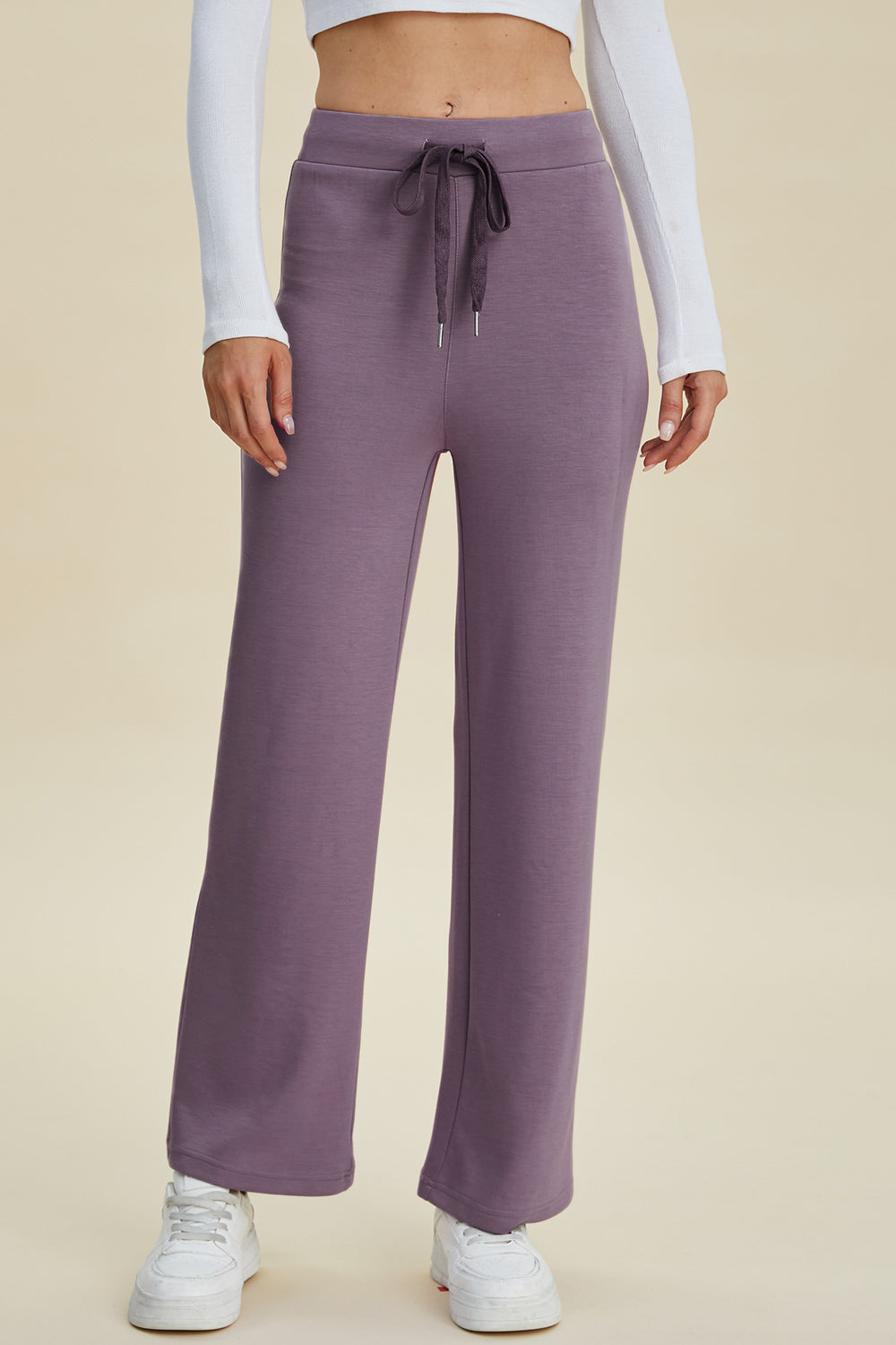 Plain Air Scuba High-Waist Wide Leg Sweatpant