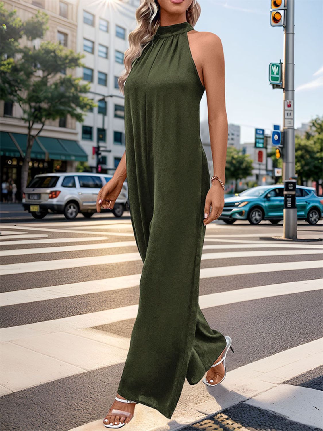 Goddess Wide Leg Jumpsuit