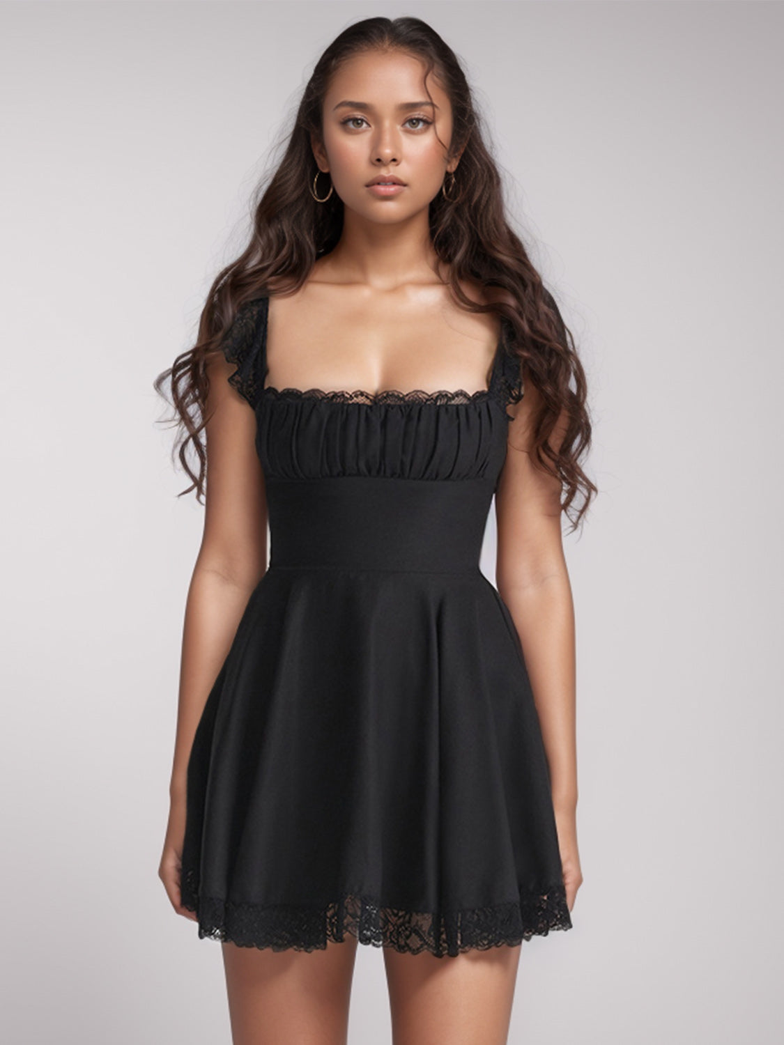 Milk Maid Square Neck Mini Dress