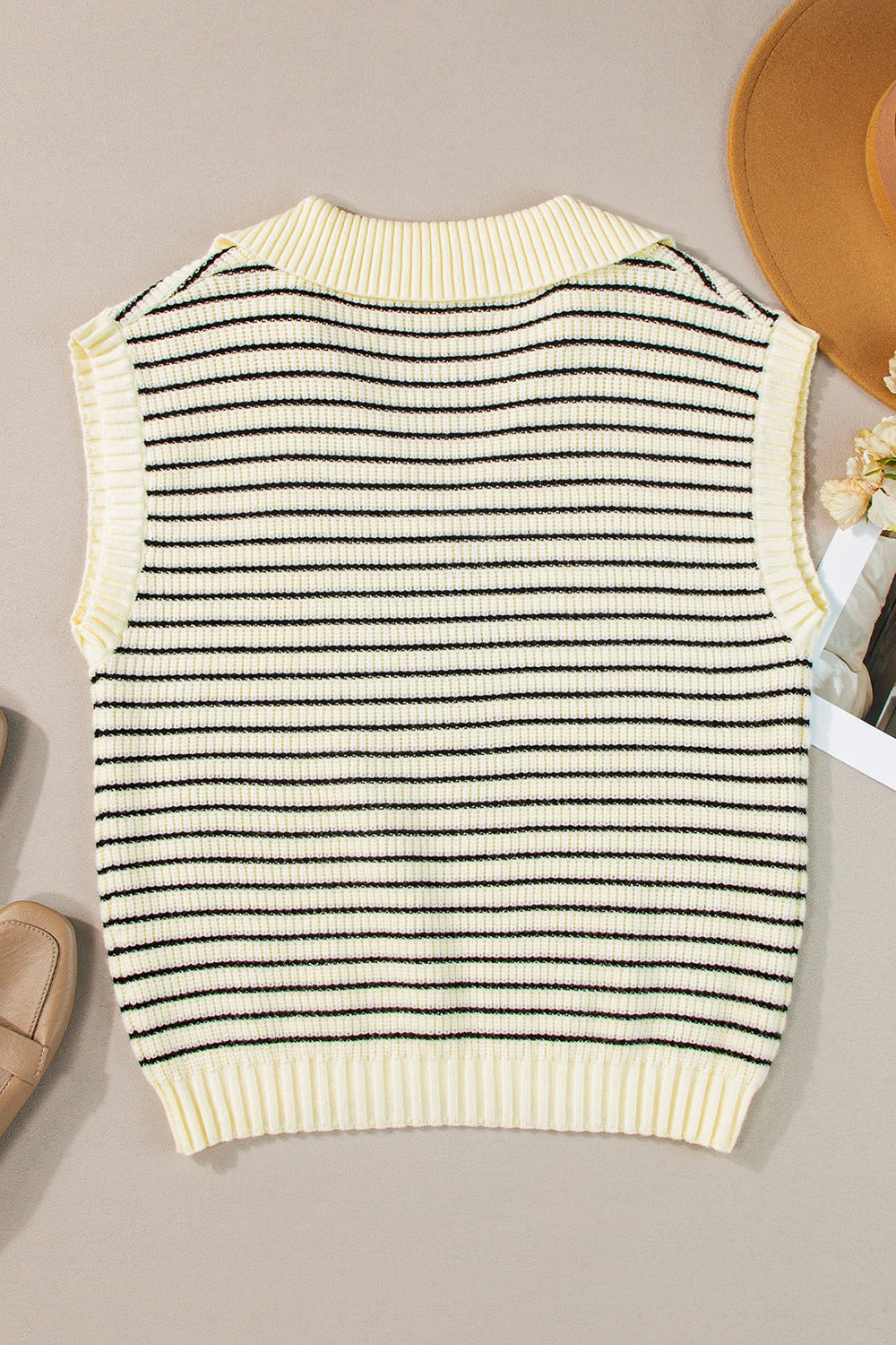 Sailor Collar Neck Knit Tank