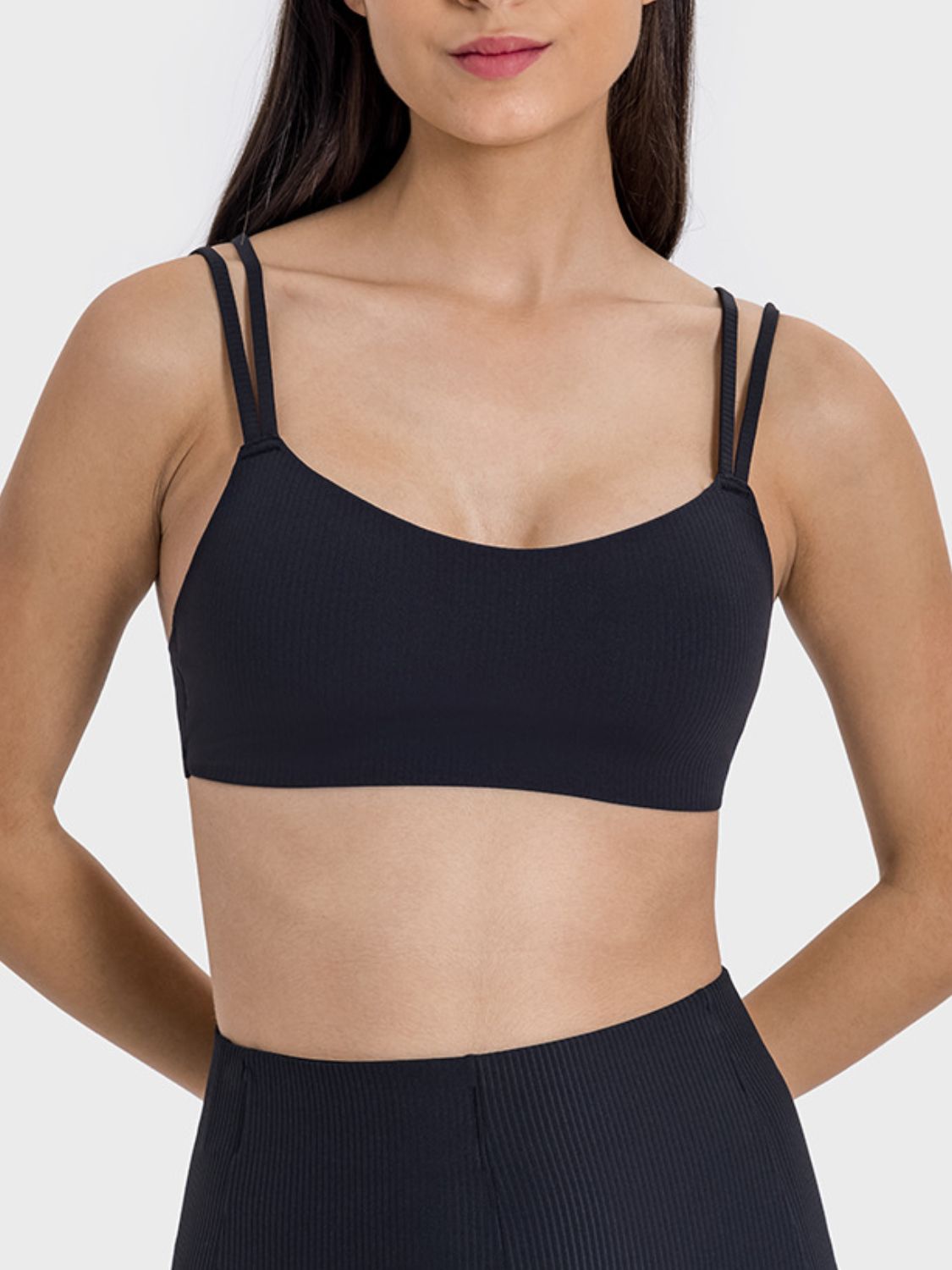 Delight Scoop Neck Double Strap Sports Bra