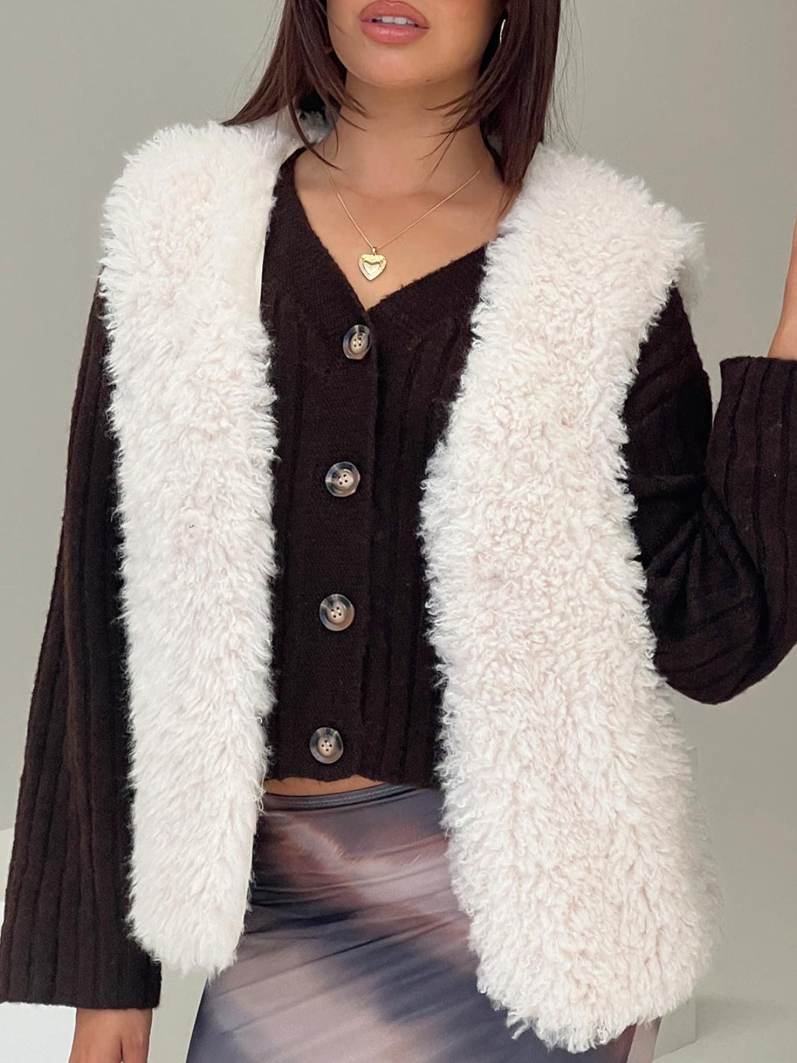 Sherpa Vest Coat