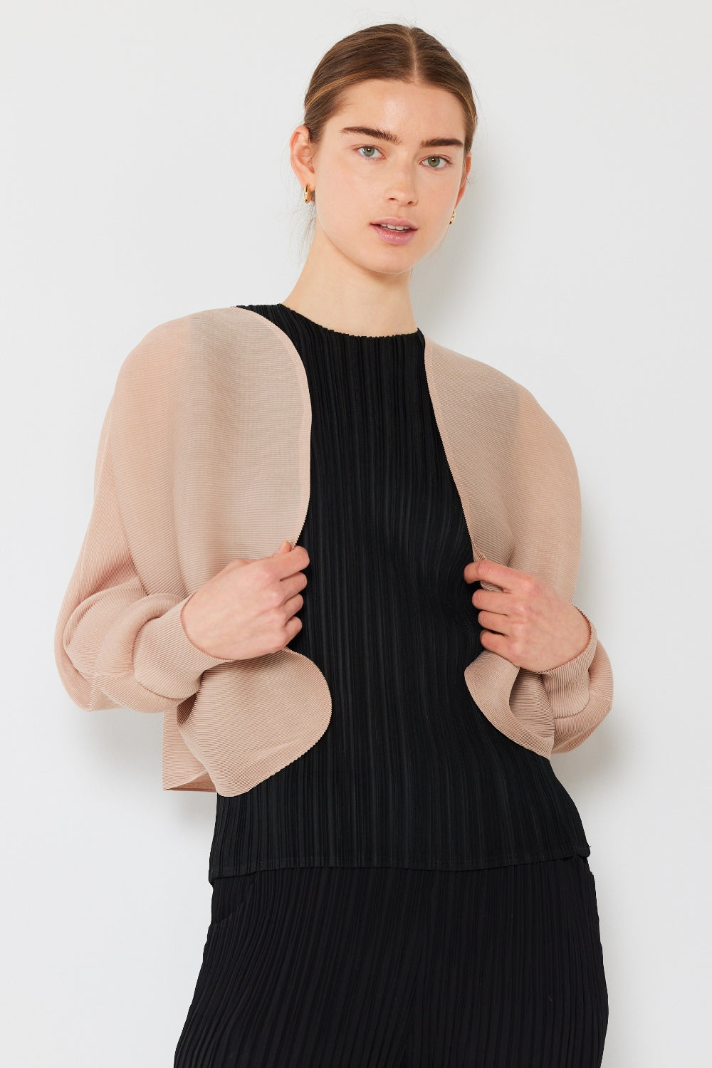 Sleek Ribbed Bolero Cardigan