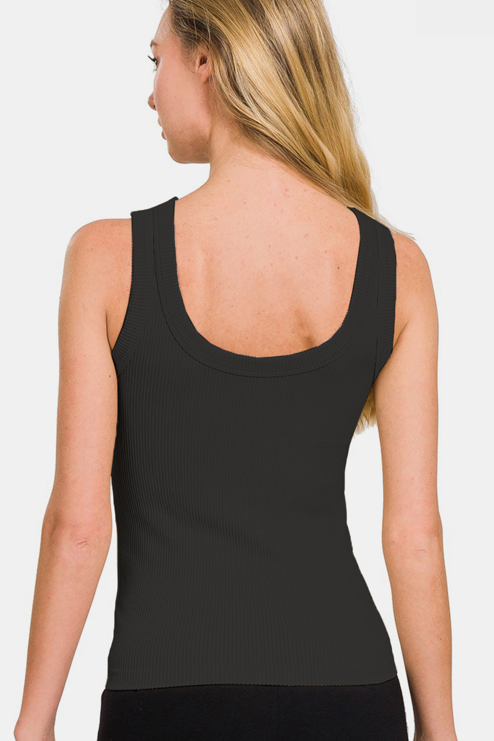 Classic 2 Way Neckline Ribbed Tank