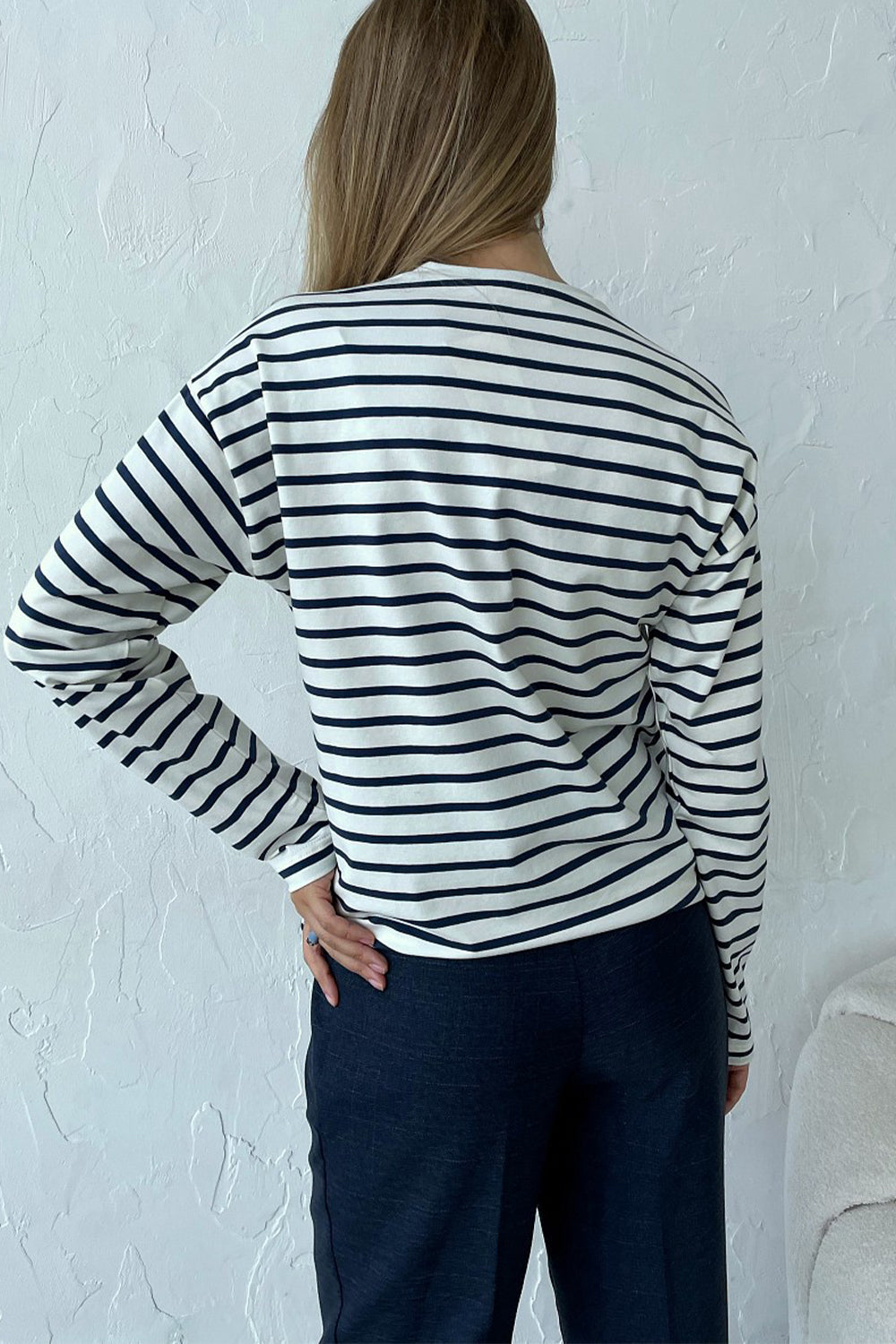 Striped Crew Neck Long Sleeve