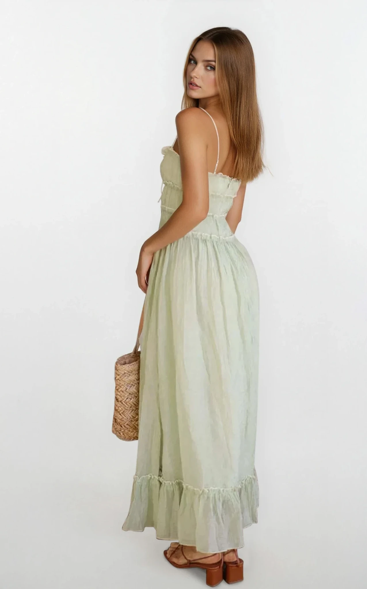 Rhea Ruffle Cami Midi Dress