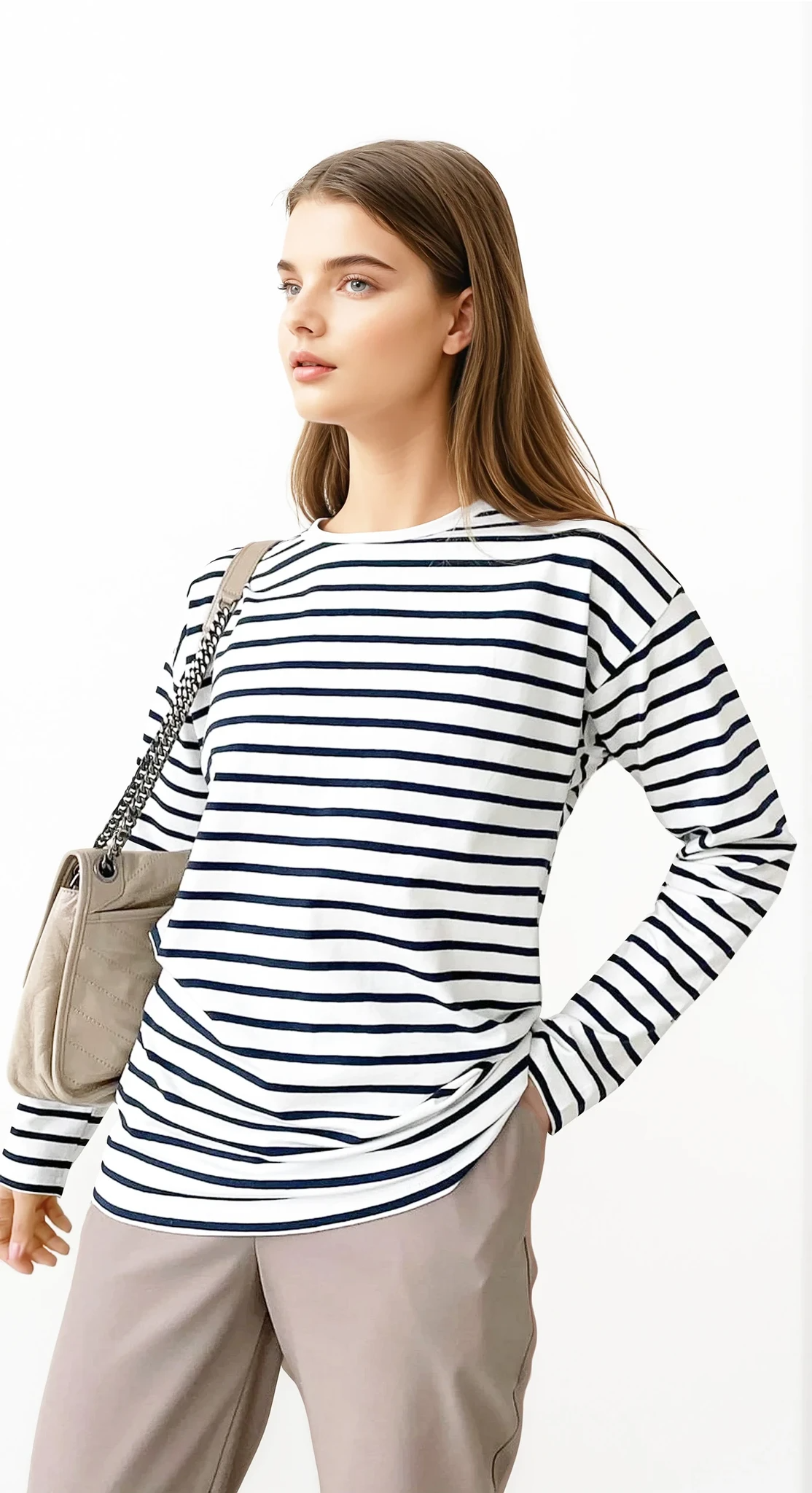Striped Crew Neck Long Sleeve