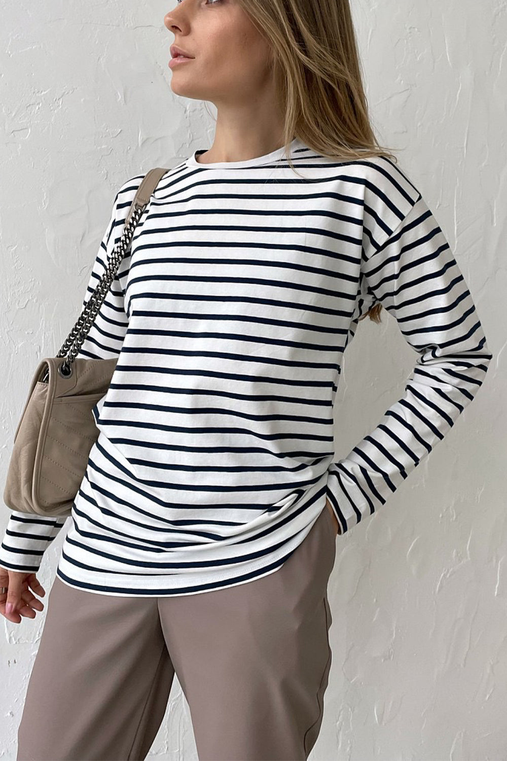 Striped Crew Neck Long Sleeve