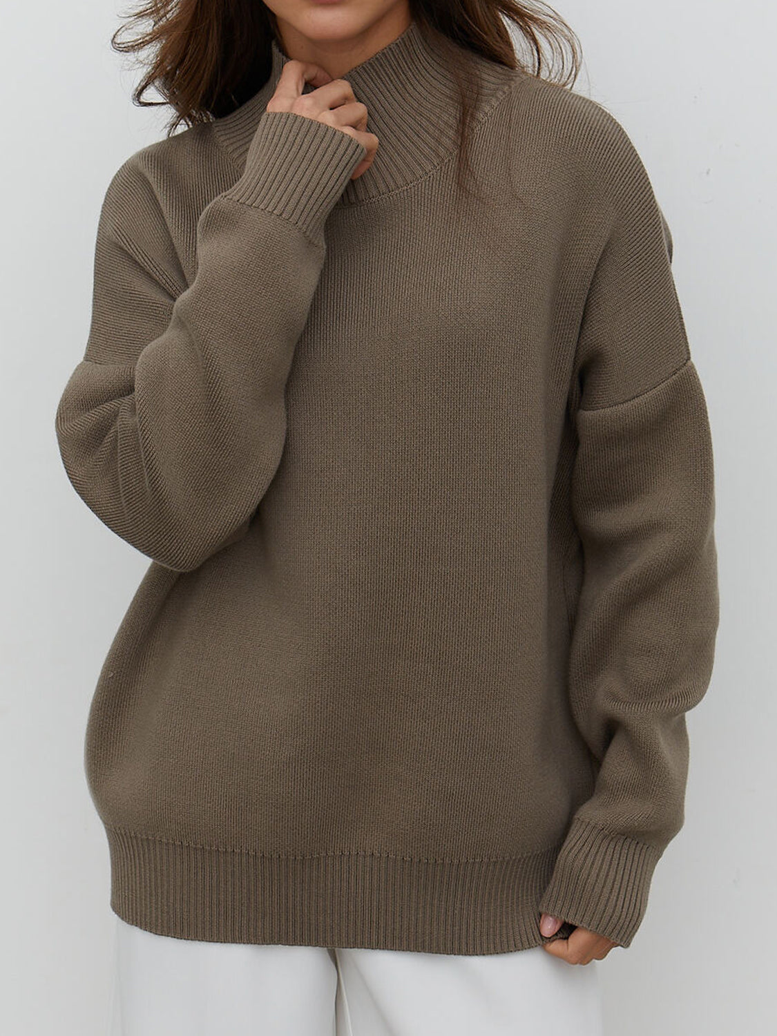 Laid Back Mock Neck Sweater