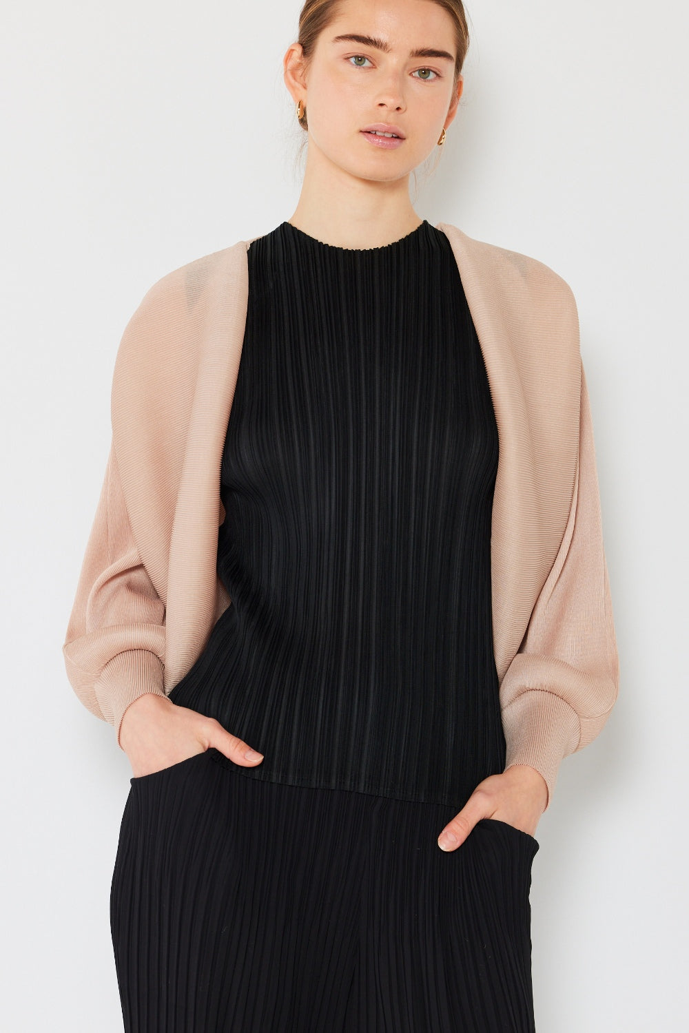 Sleek Ribbed Bolero Cardigan