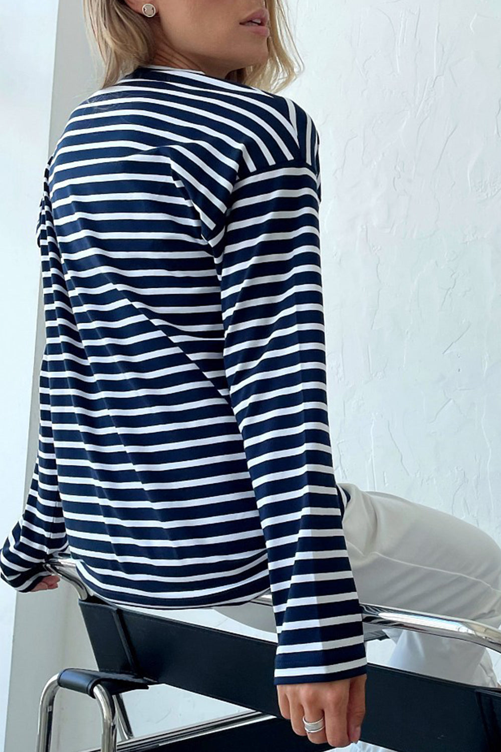 Striped Crew Neck Long Sleeve