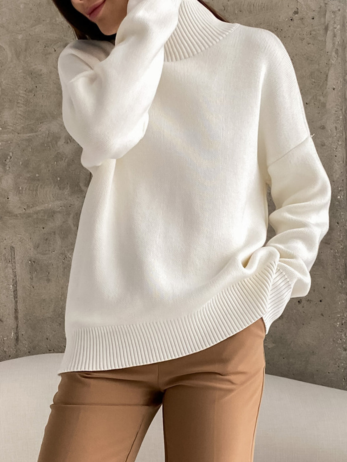 Laid Back Mock Neck Sweater