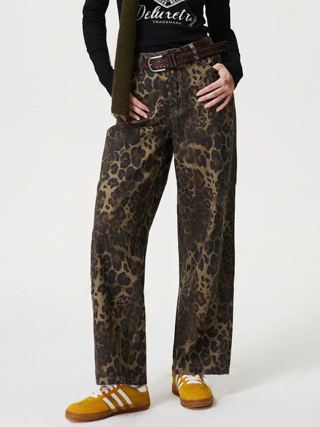 Leopard Straight Leg Jean