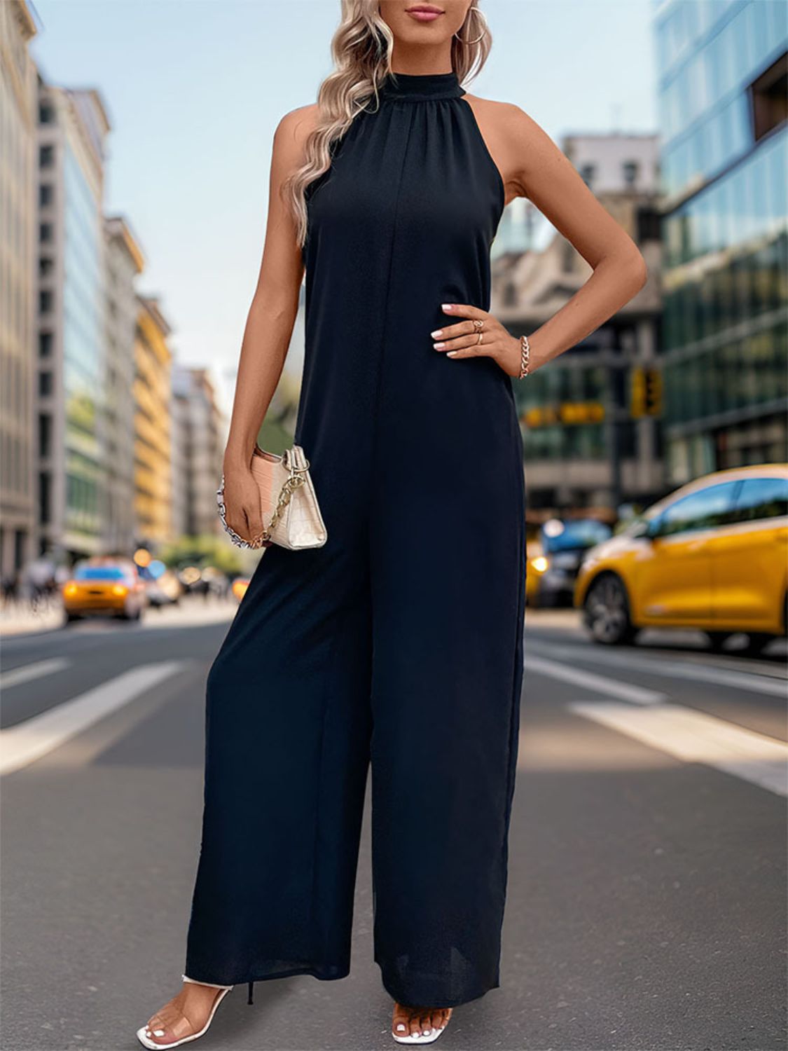 Goddess Wide Leg Jumpsuit