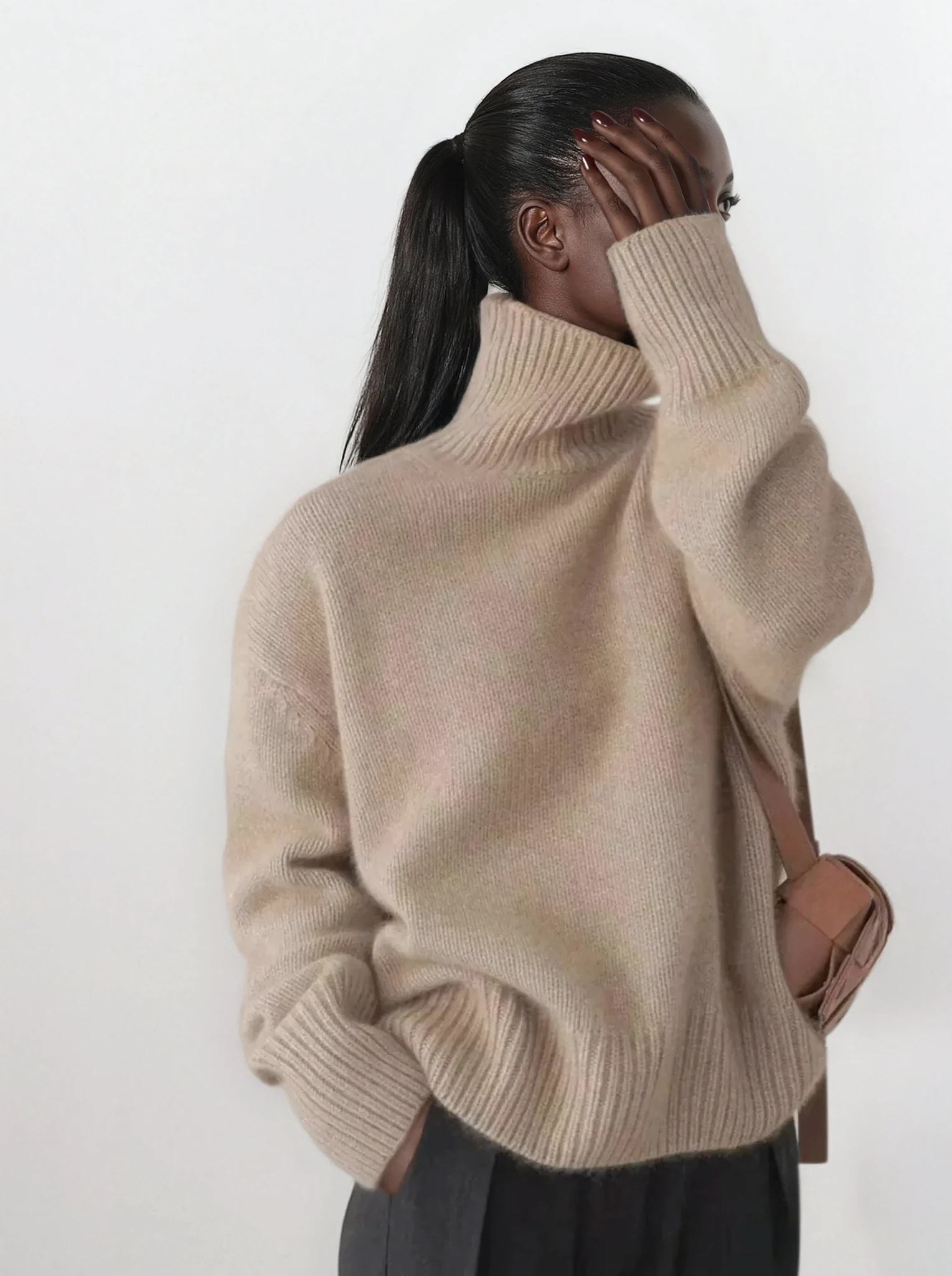 Revive Turtleneck Dropped Shoulder Sweater