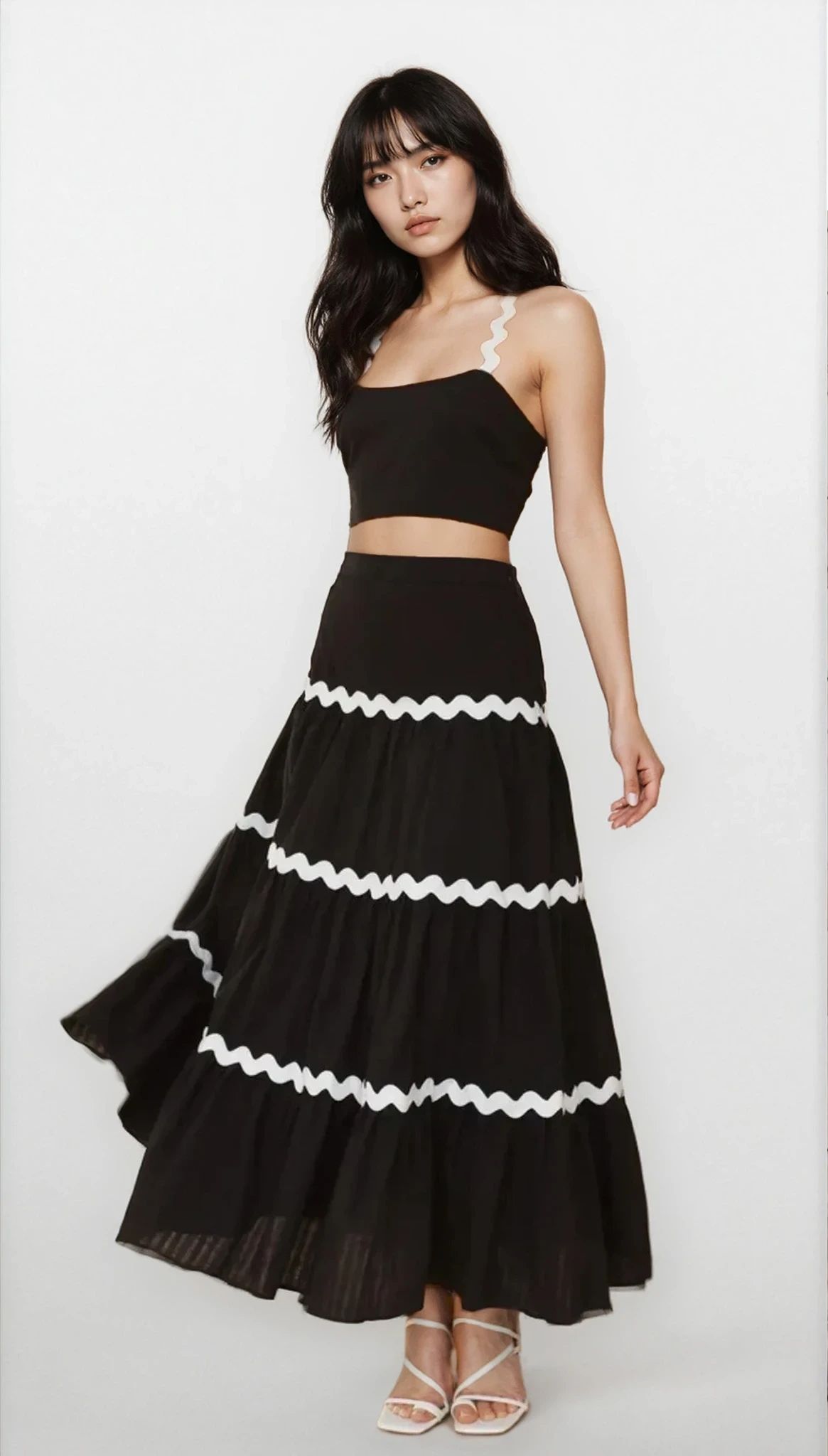 Marina Square Neck Cami and Maxi Skirt Set