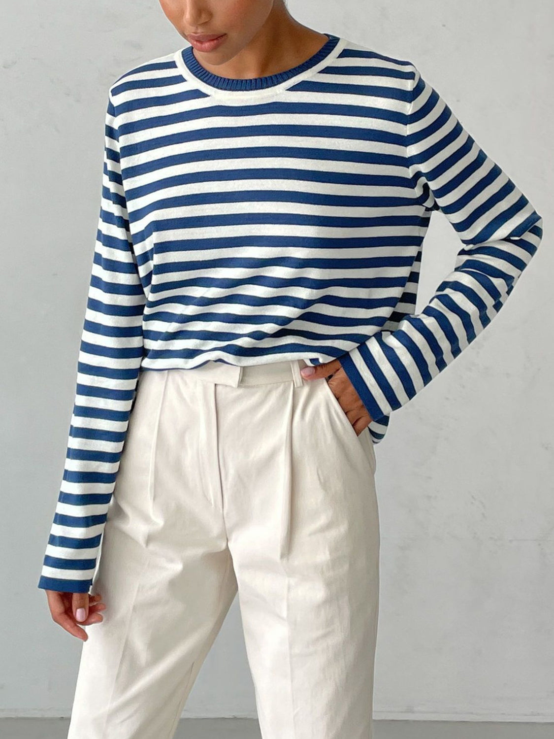 Striped Crew Neck Sweater