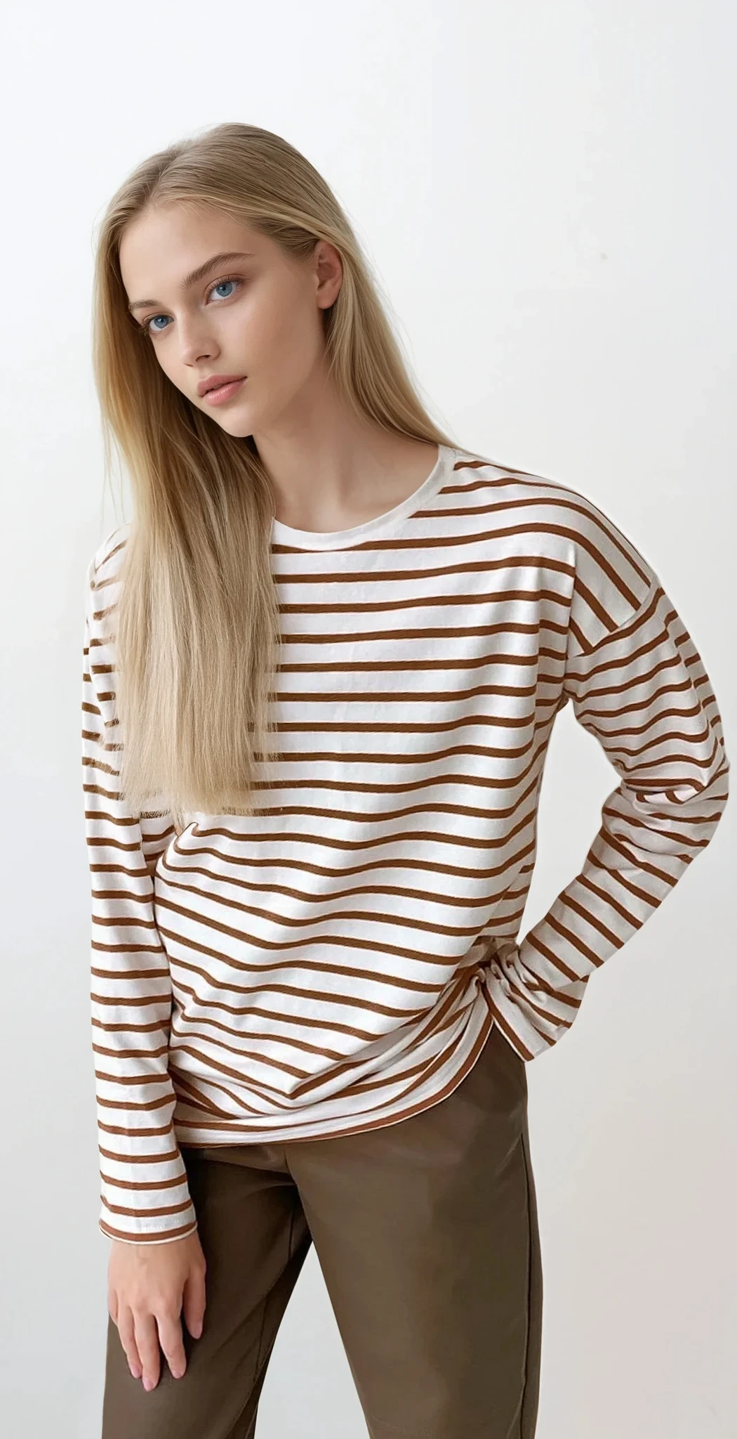 Striped Crew Neck Long Sleeve