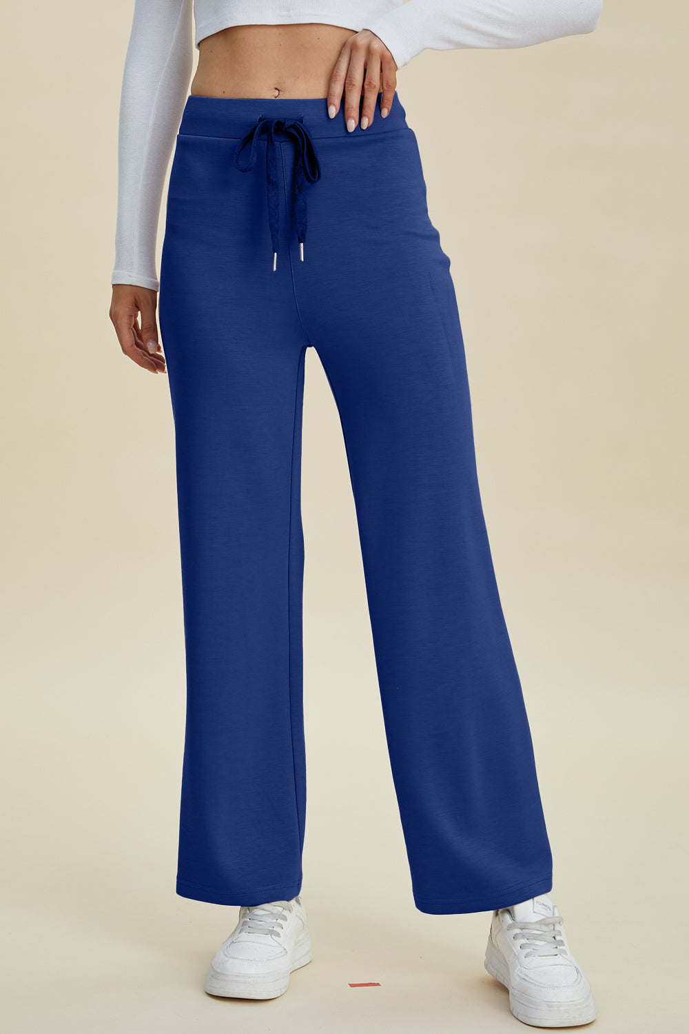 Plain Air Scuba High-Waist Wide Leg Sweatpant