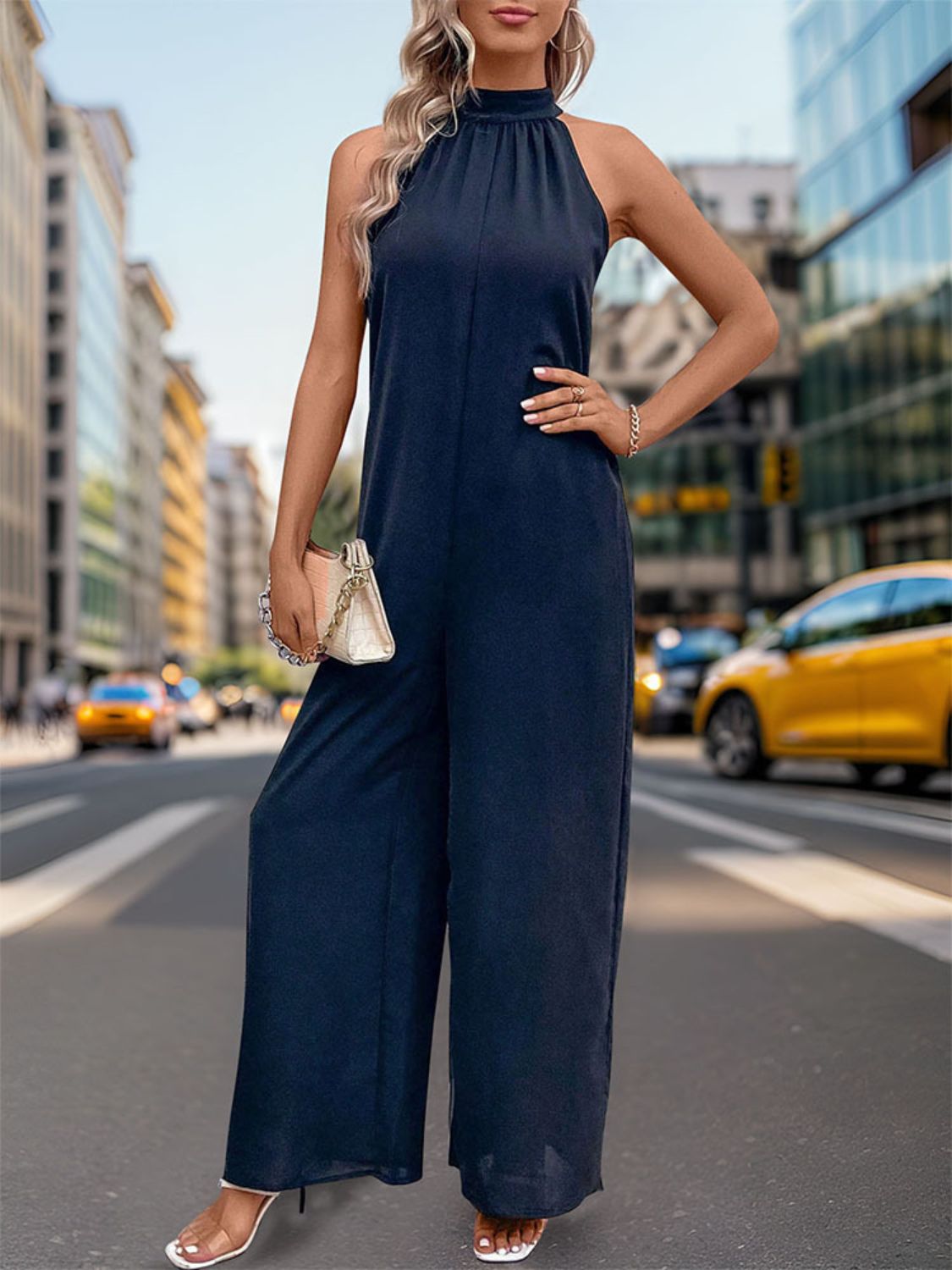 Goddess Wide Leg Jumpsuit