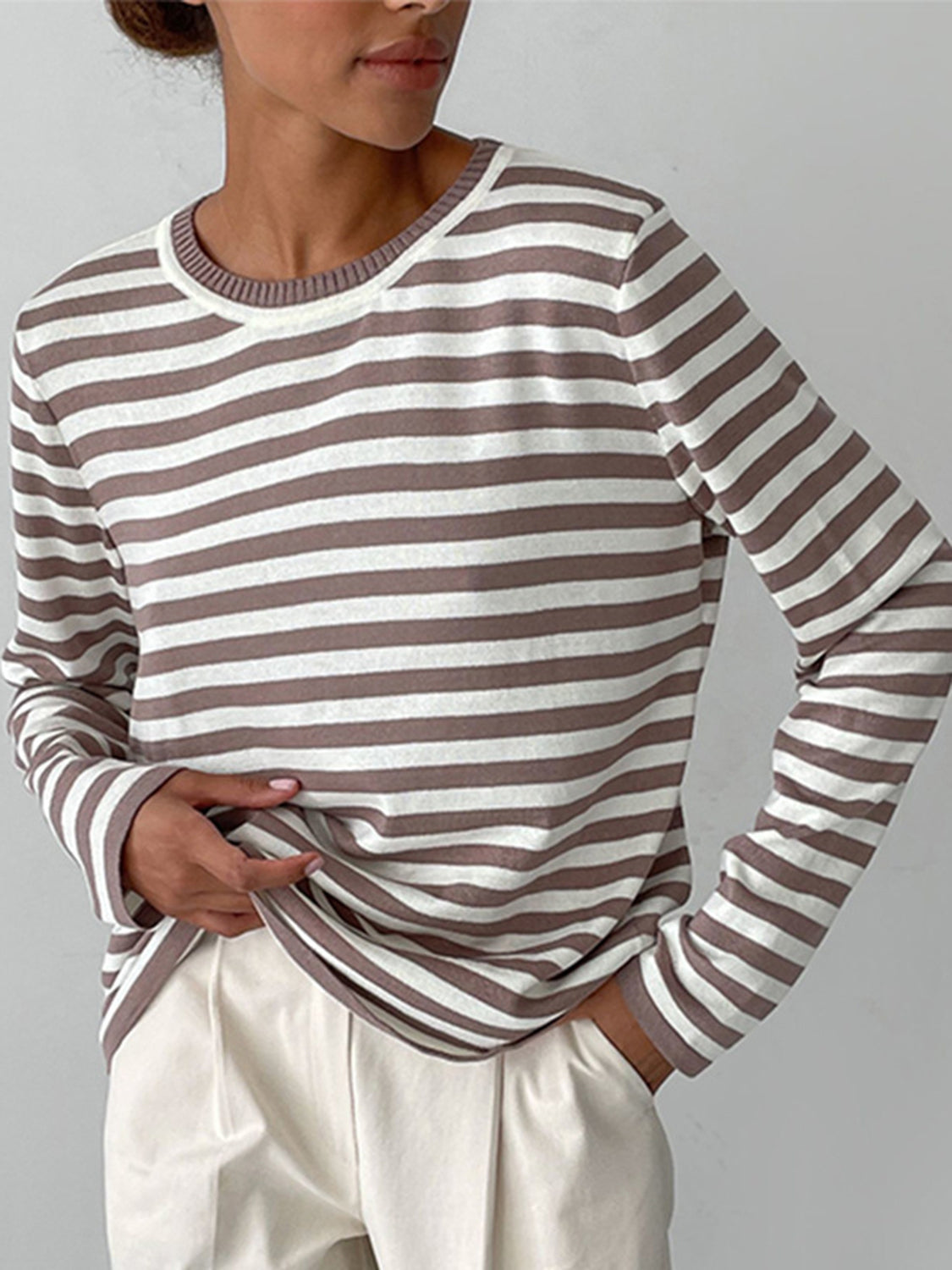 Striped Crew Neck Sweater