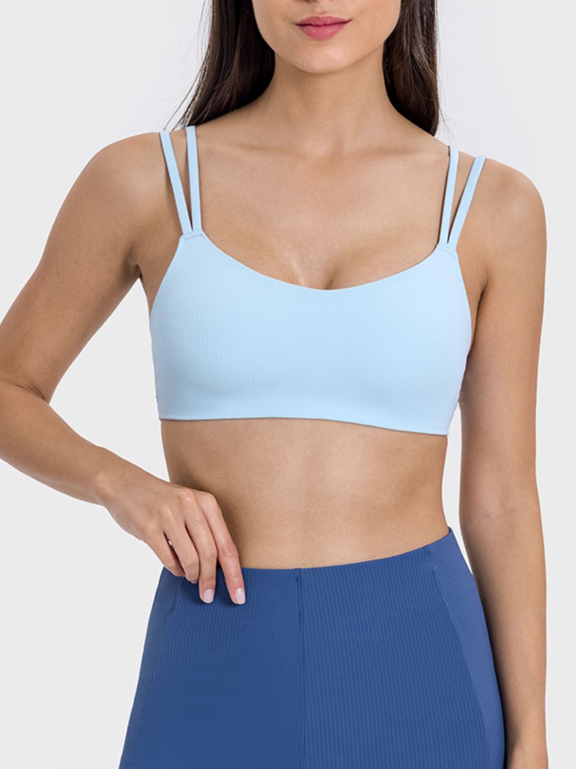 Delight Scoop Neck Double Strap Sports Bra