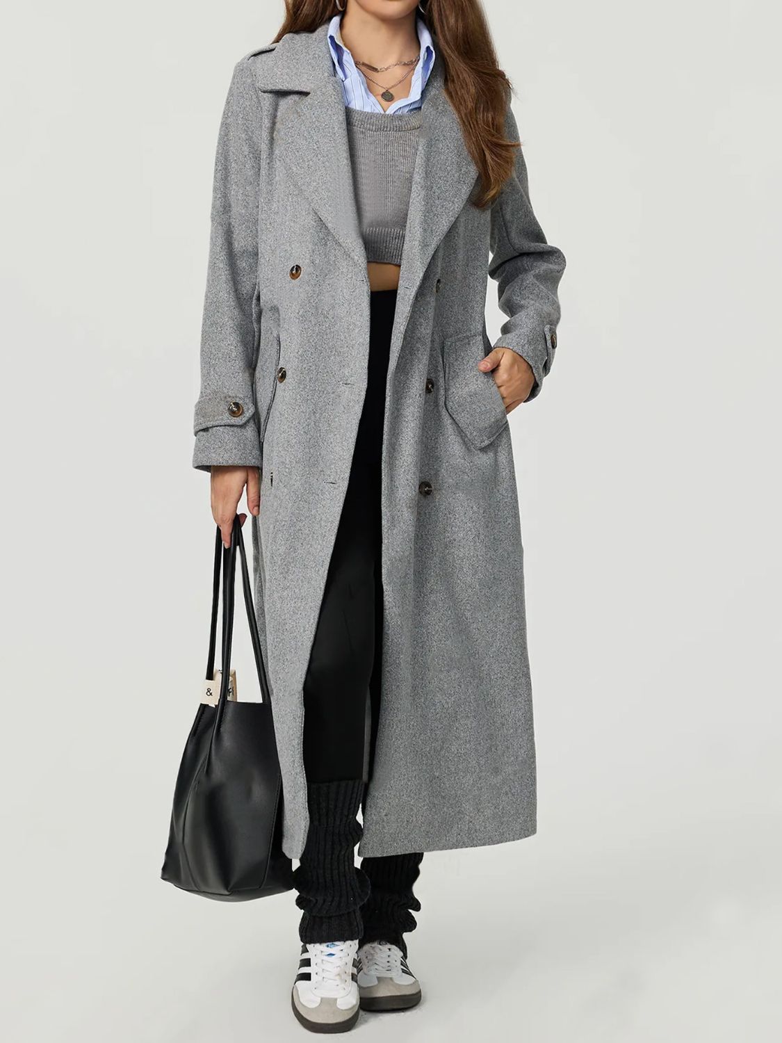 Posh Collared Longline Coat