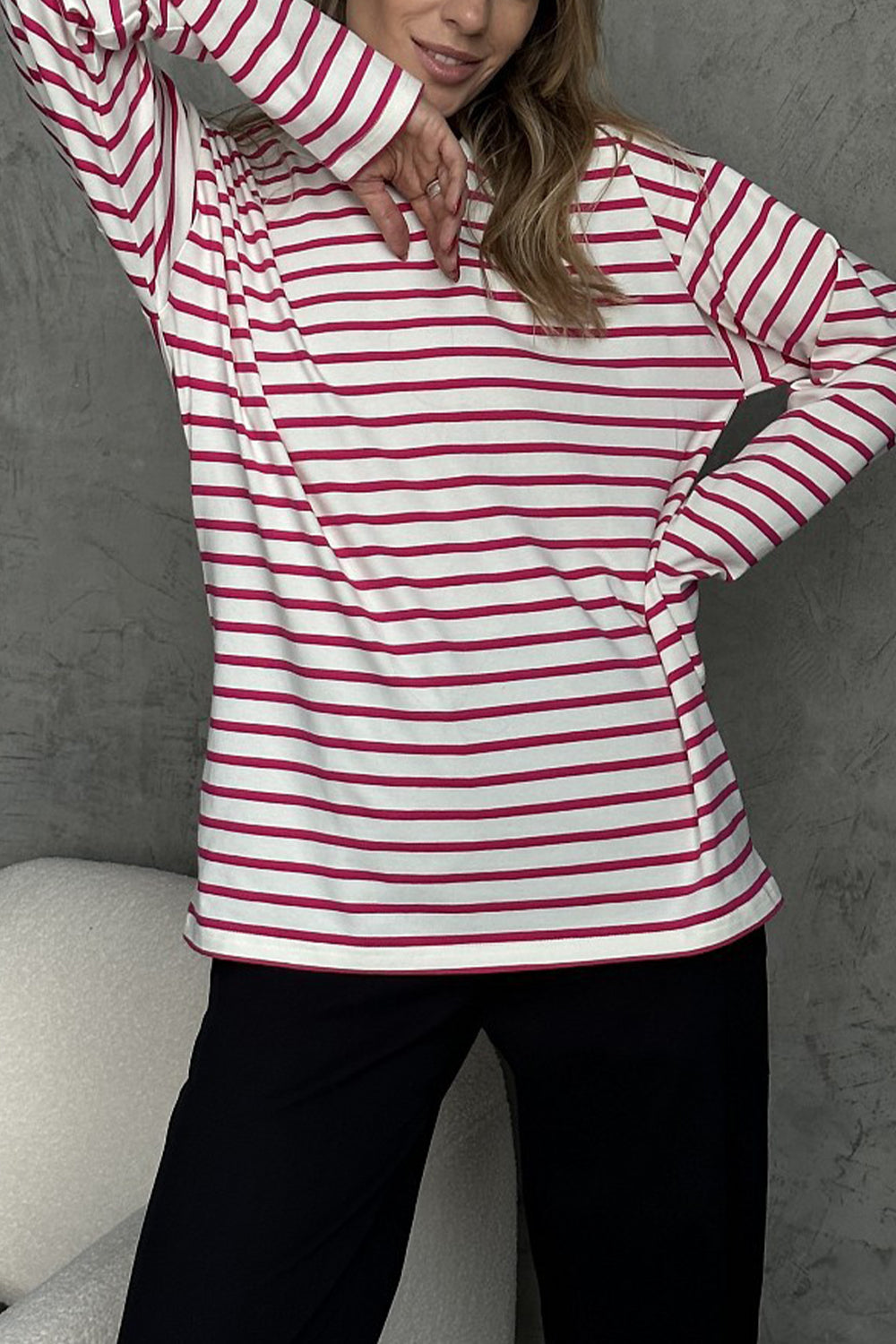 Striped Crew Neck Long Sleeve