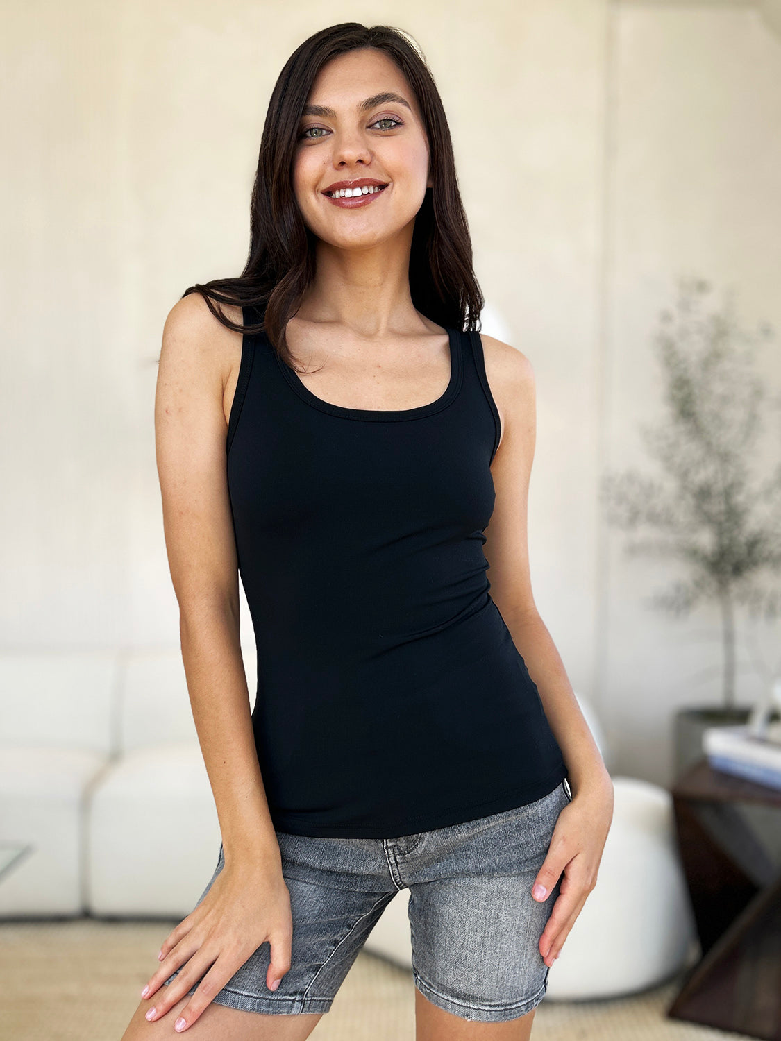 Everyday Square Neck Wide Strap Tank