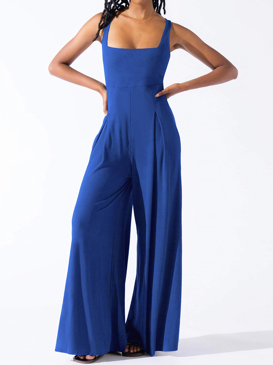 Cosmopolitan Square Neck Wide Strap Jumpsuit