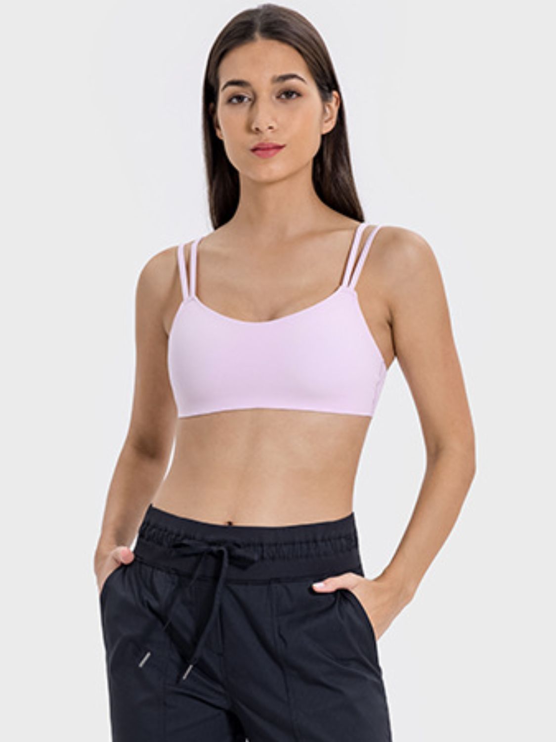 Delight Scoop Neck Double Strap Sports Bra