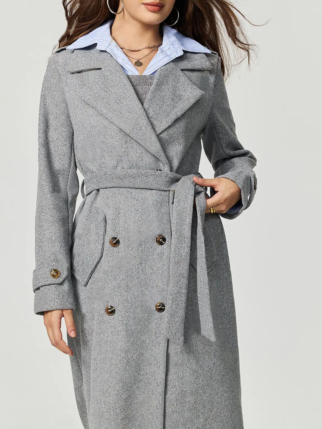 Posh Collared Longline Coat