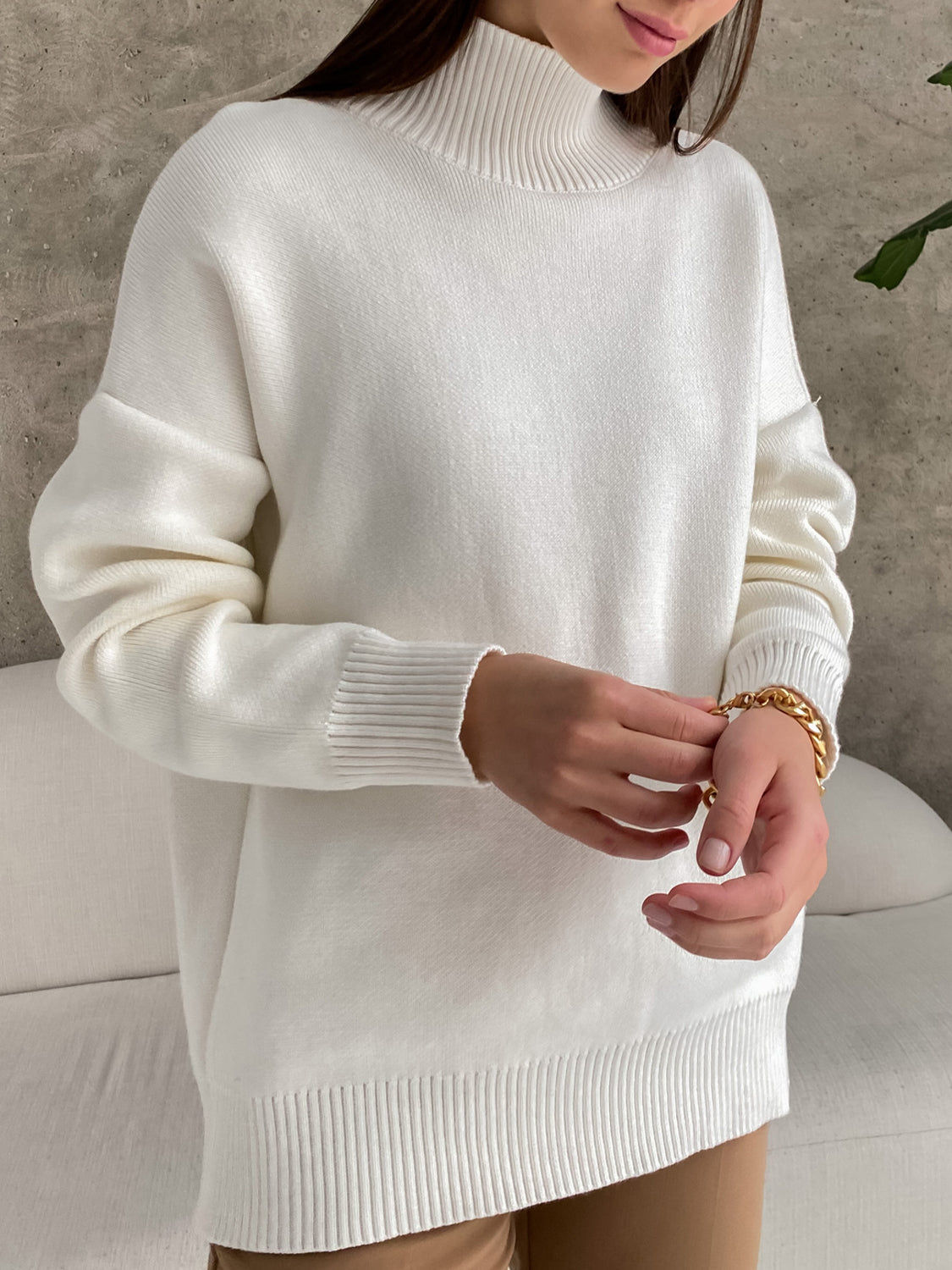 Laid Back Mock Neck Sweater