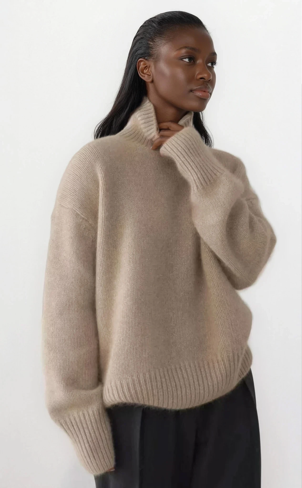 Revive Turtleneck Dropped Shoulder Sweater