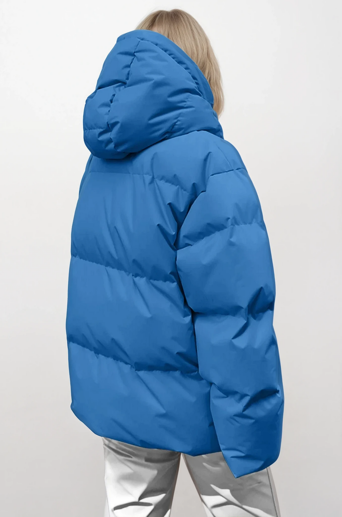 Chill puffer jacket with solid pattern and full zip