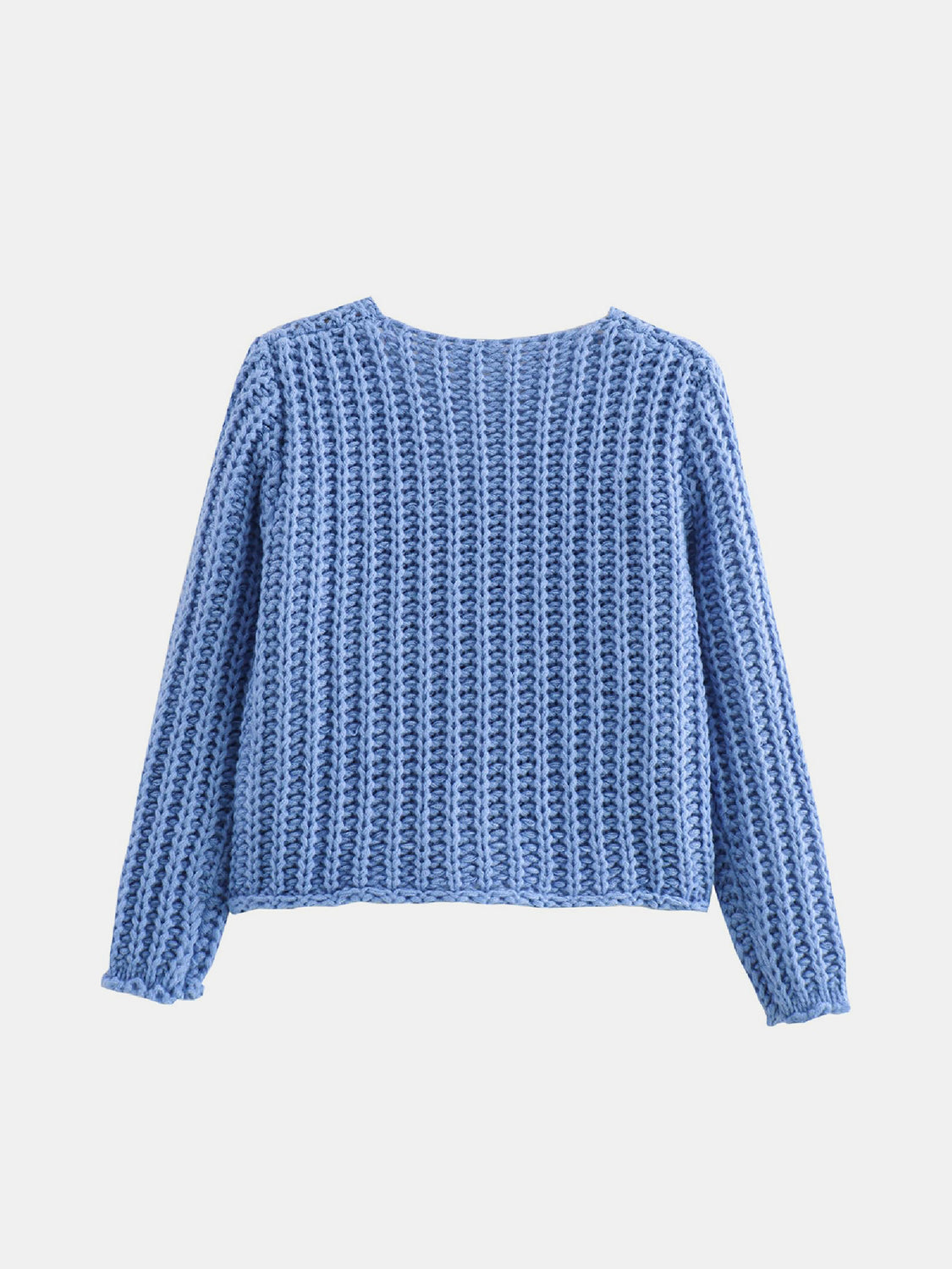 chunky button-down long sleeve cardigan for layering
