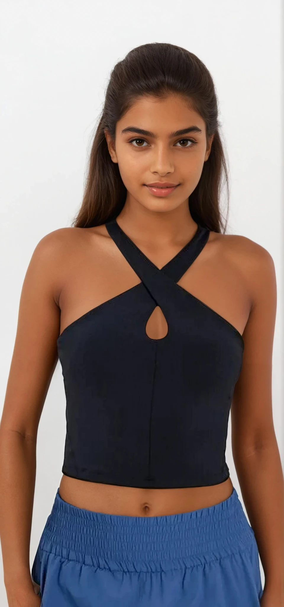 Crisscross Grecian neck cami sleeveless stylish top