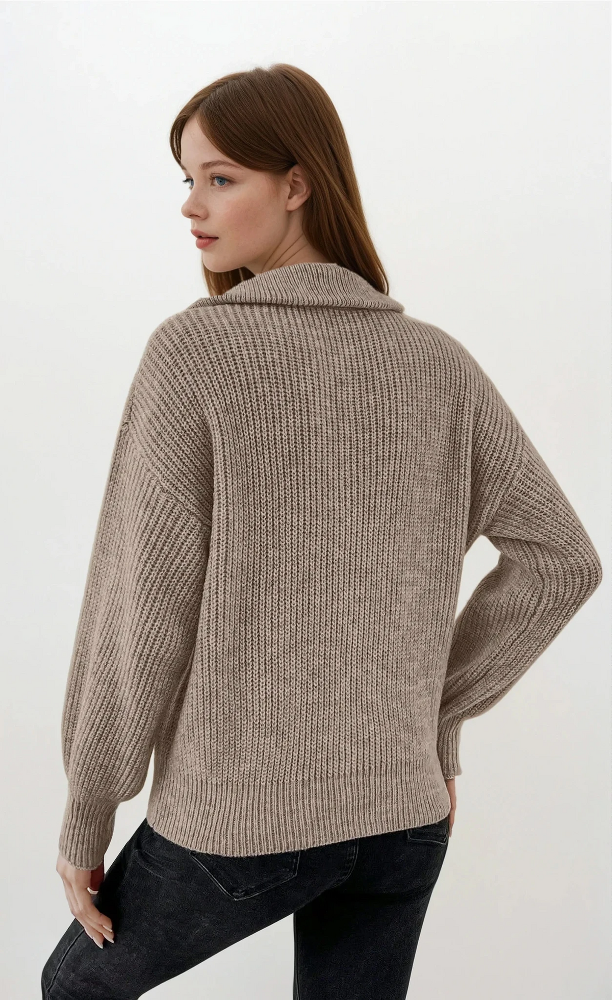  Cushion Half Zip Pullover lightweight solid pattern versatile style