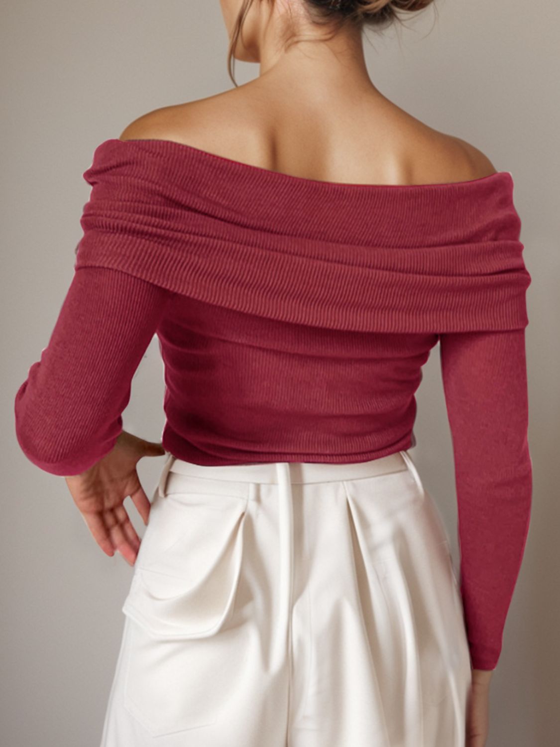 Weightless Off-Shoulder Sweater