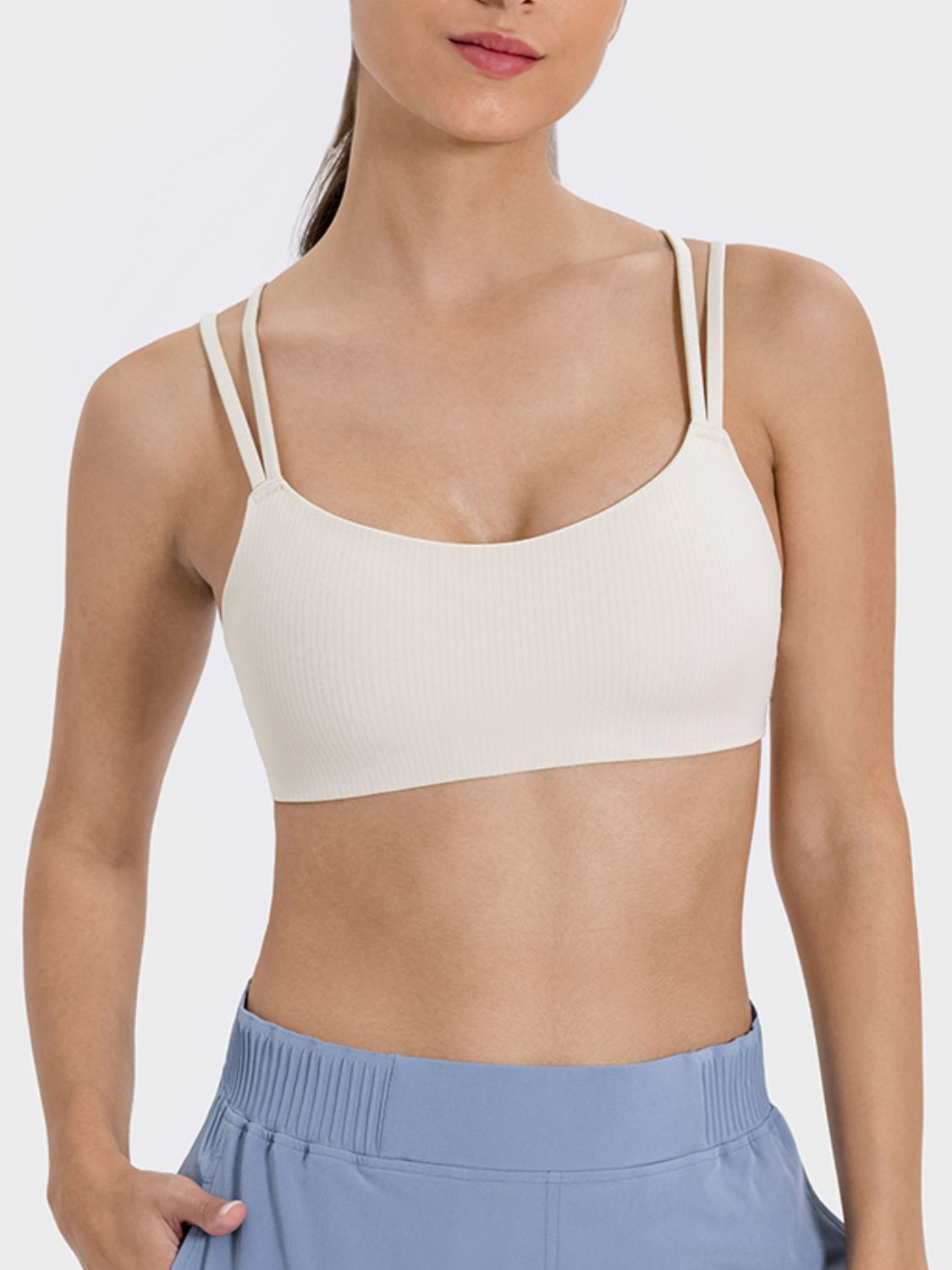 Delight Scoop Neck Double Strap Sports Bra